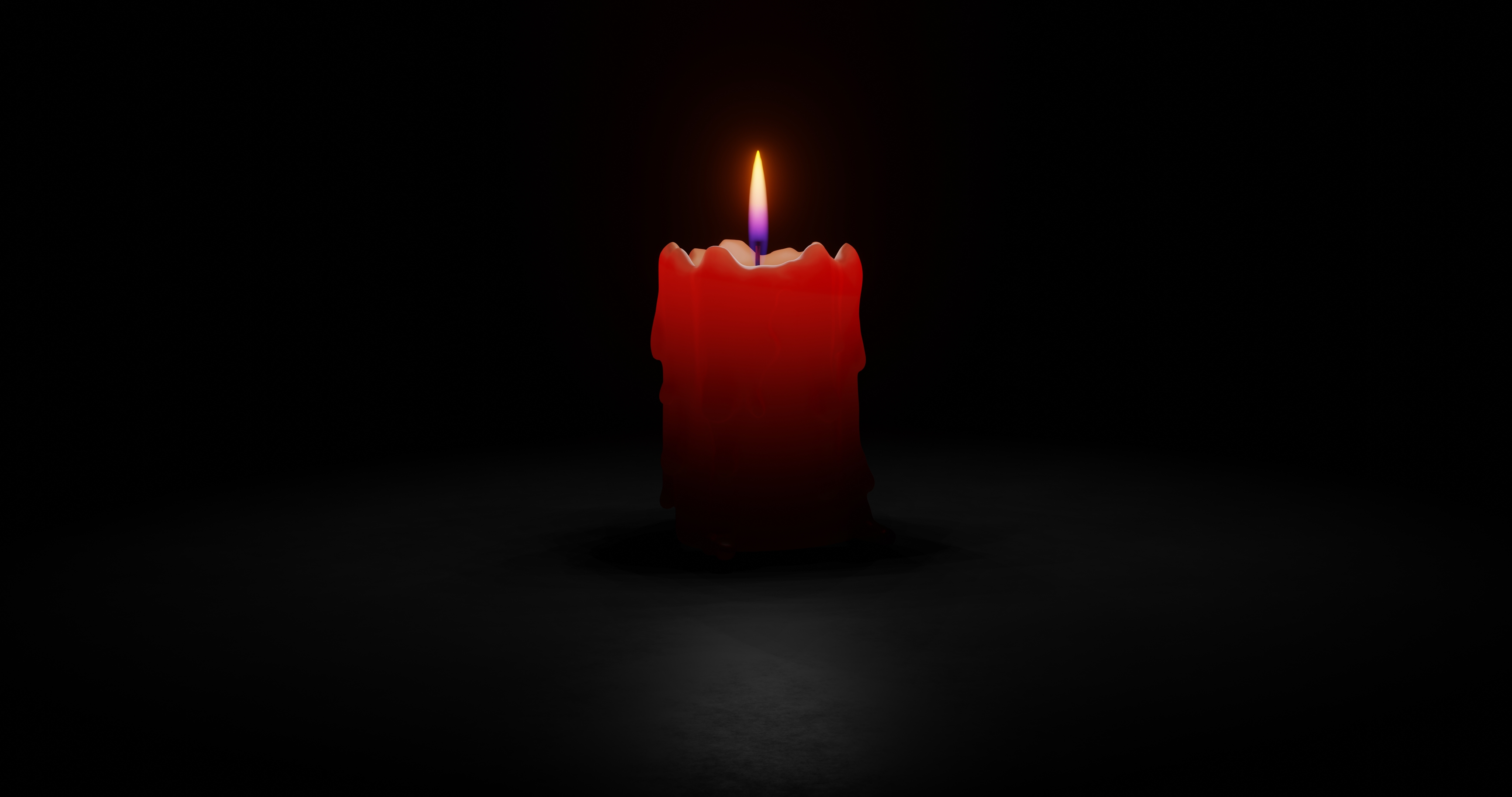 3D Animation Candles 4096x2160