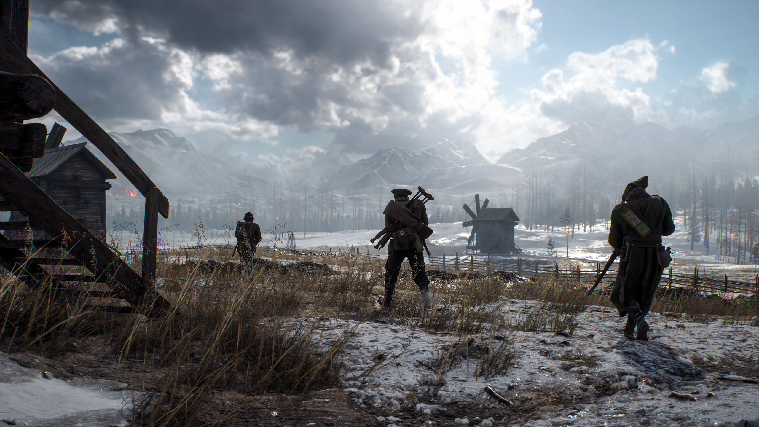 Battlefield 1 Landscape Soldier Winter 2560x1440