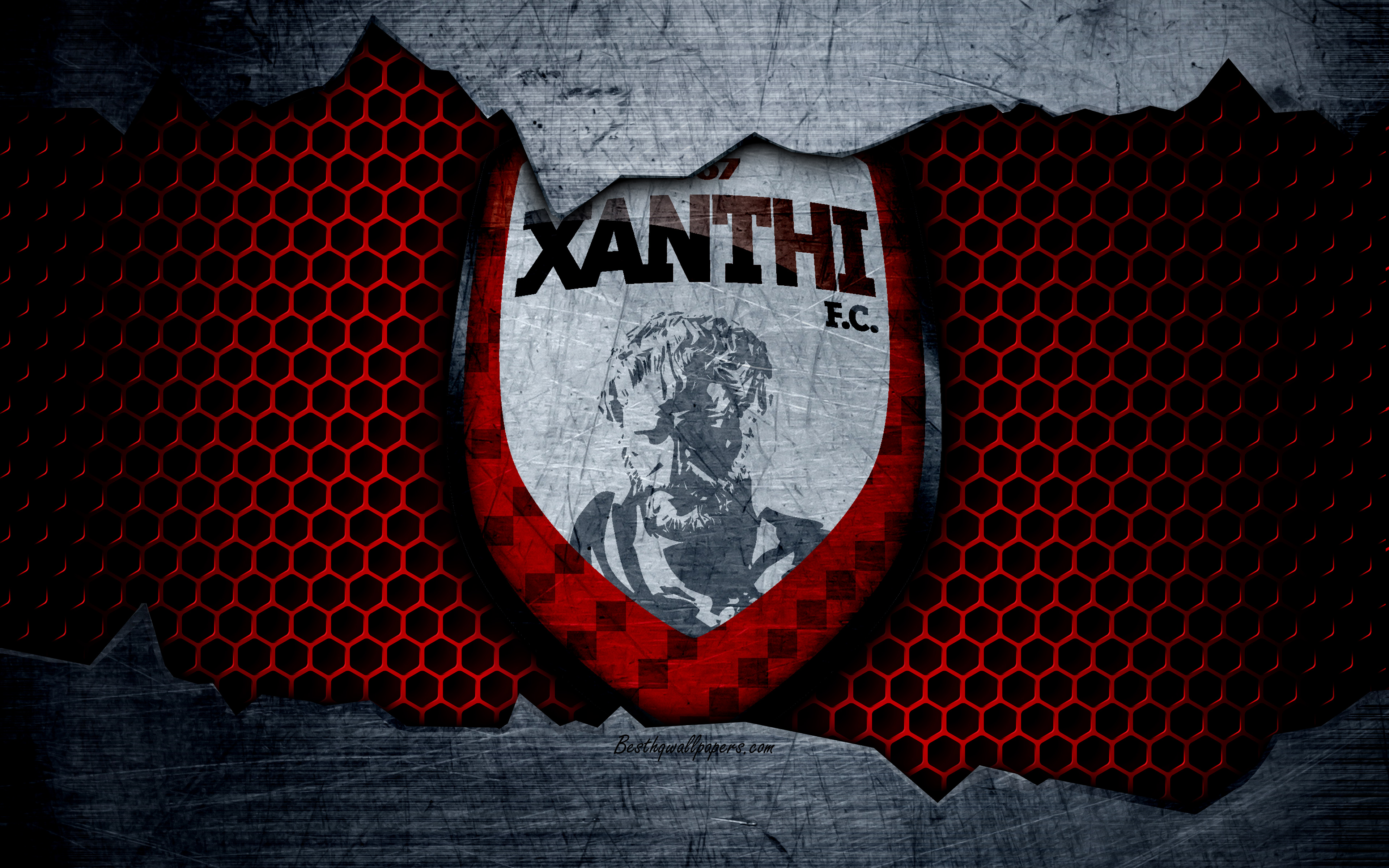 Emblem Logo Soccer Xanthi F C 3840x2400