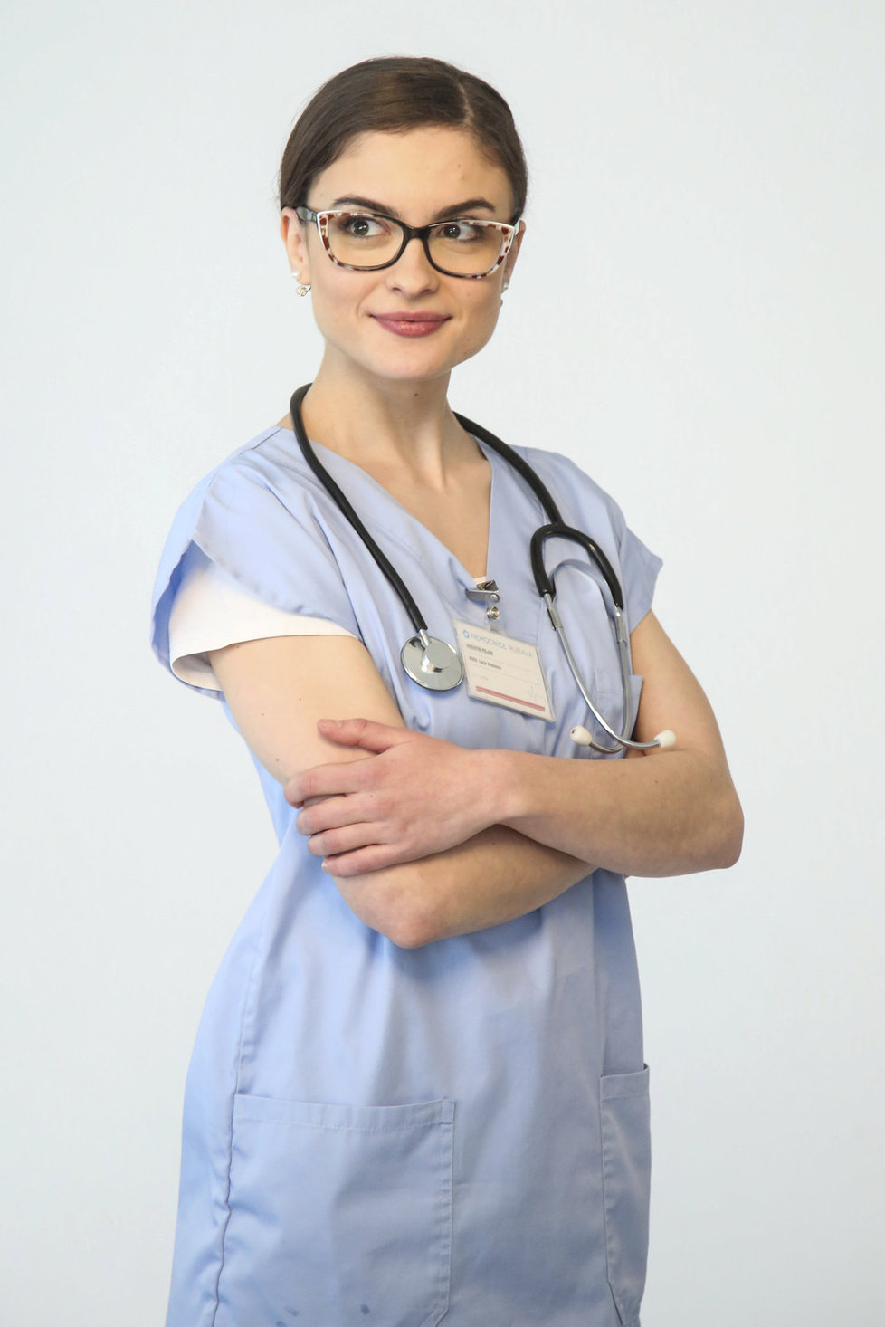 Women Actress Brunette Long Hair Eva Josefikova Czech Portrait Display Nurses Nurse Outfit Glasses W 978x1466
