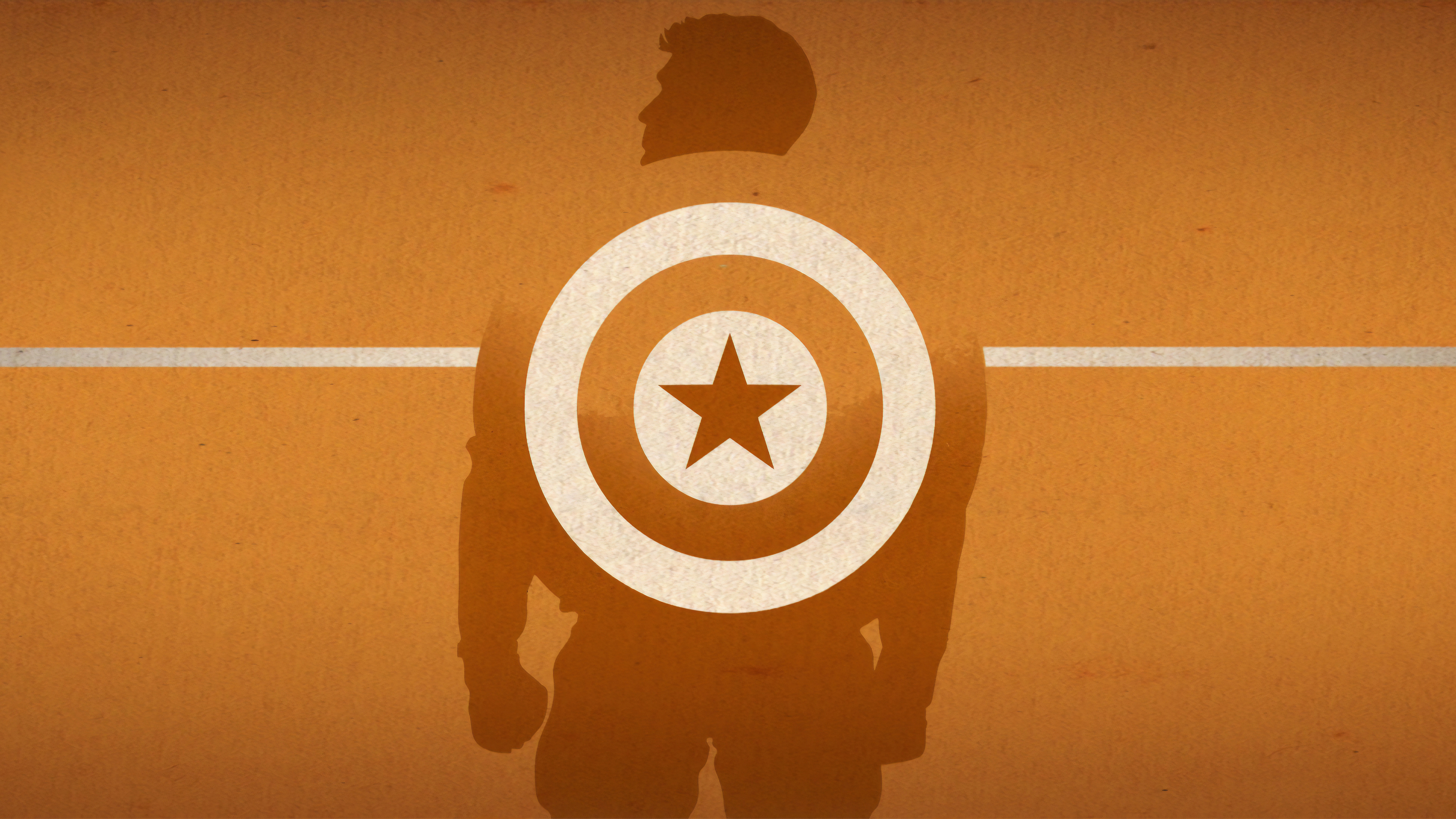 Captain America Marvel Comics Minimalist 3840x2160