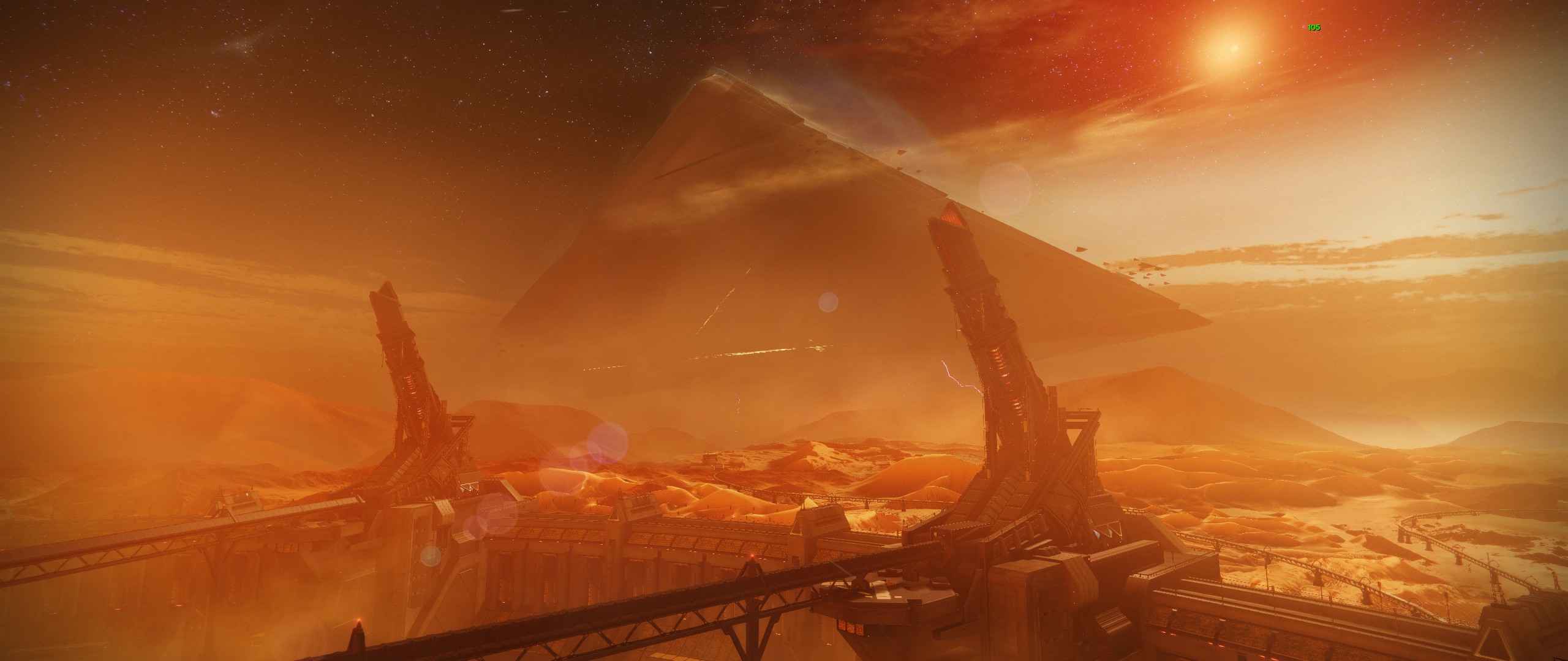 Destiny 2 Video Game Mars Pyramid 2560x1080