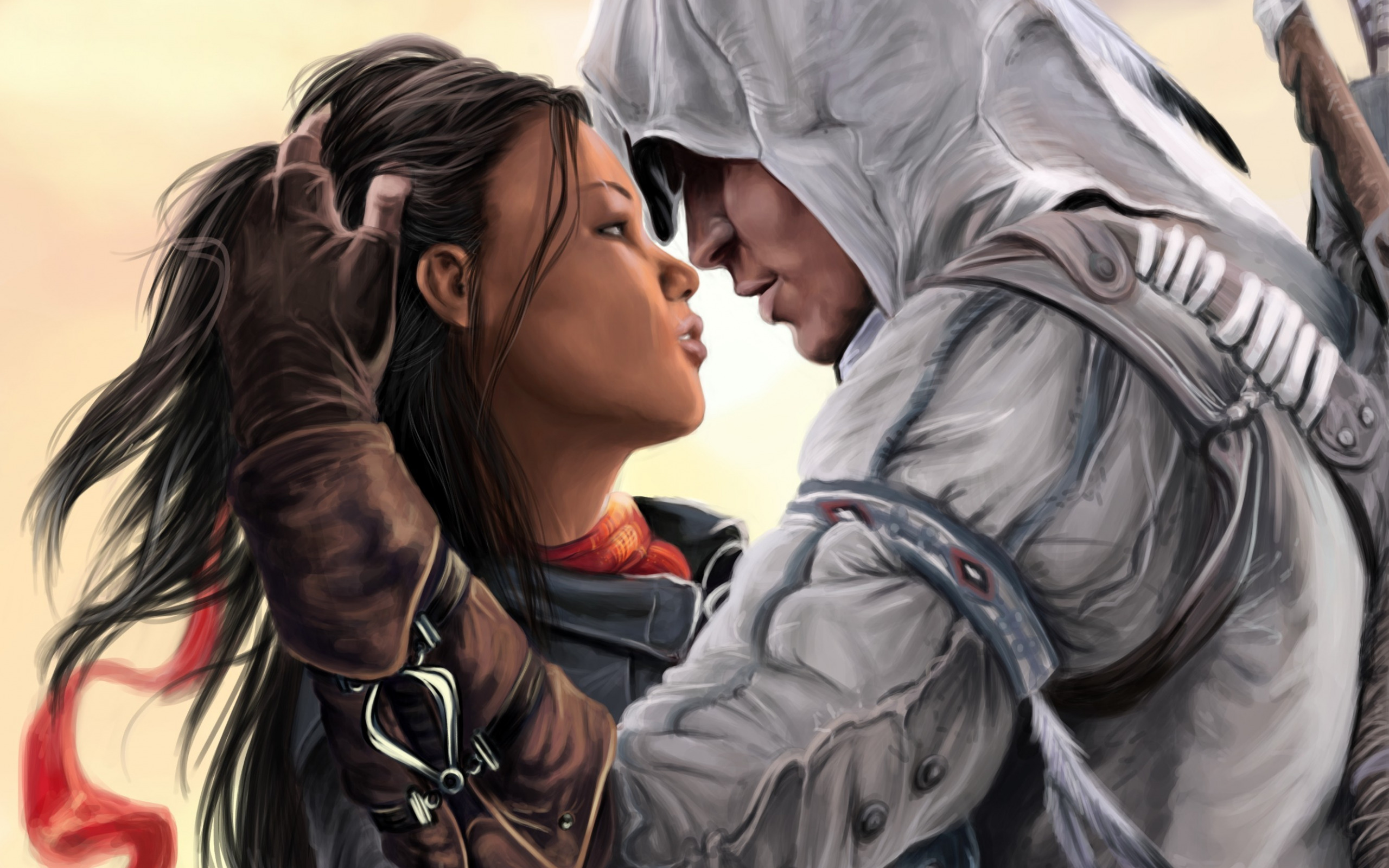 Assassin 039 S Creed Aveline De Grandpre Connor Assassin 039 S Creed Couple Girl Love 2560x1600