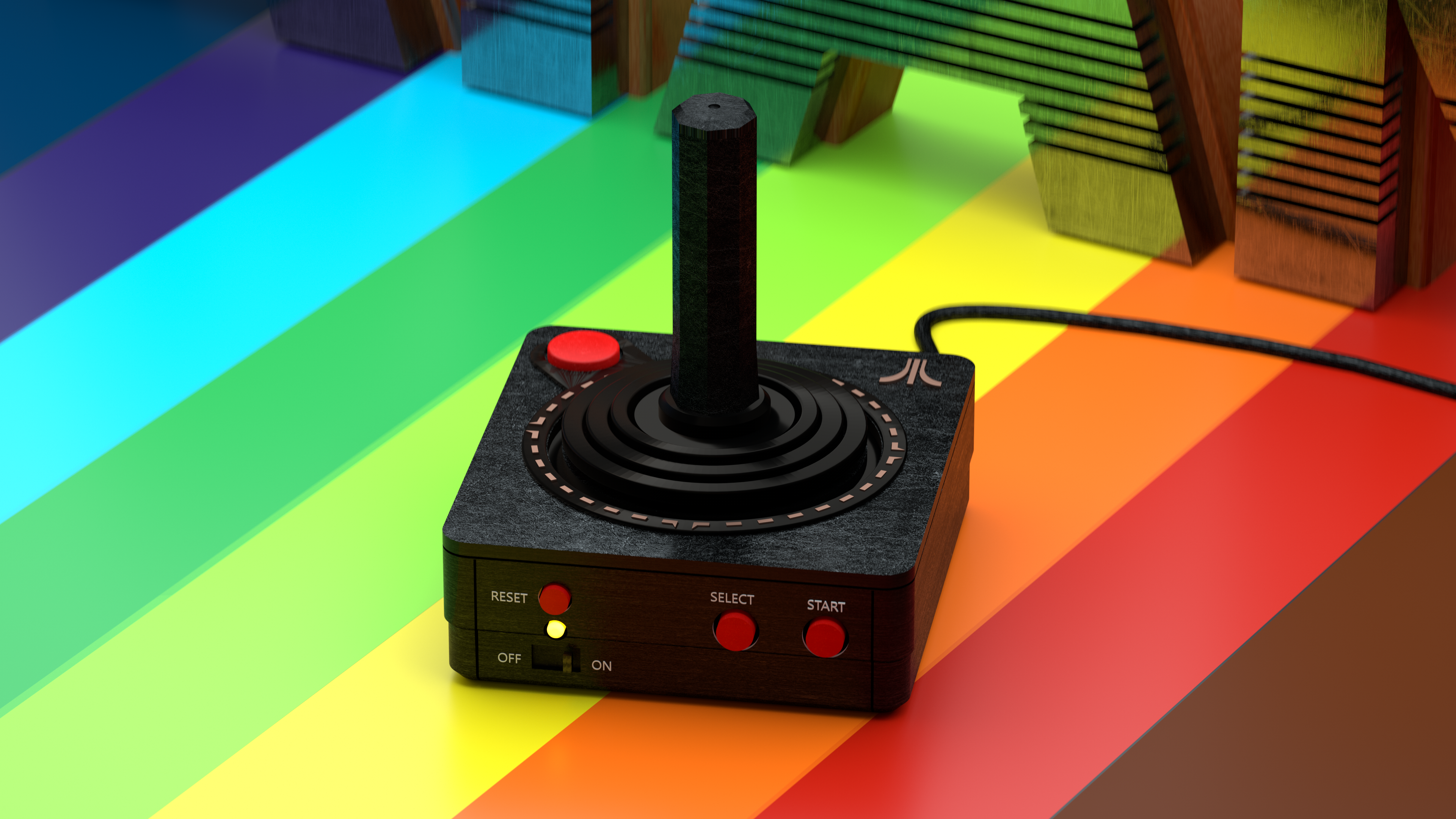 Cinema 4D Atari Controllers Video Games Joystick 3840x2160