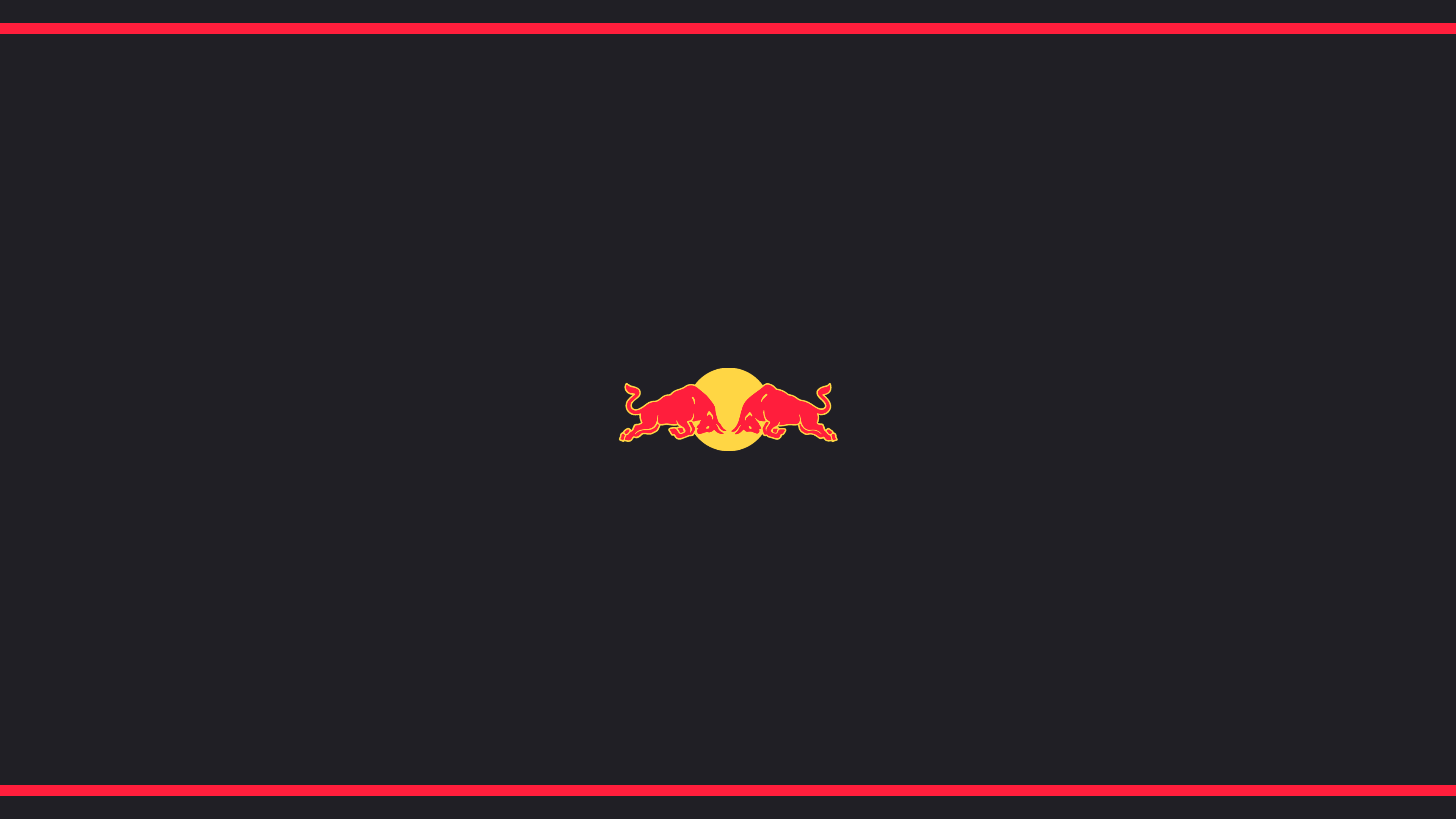 Red Bull Minimalism Simple Background Black Background Logo 3840x2160