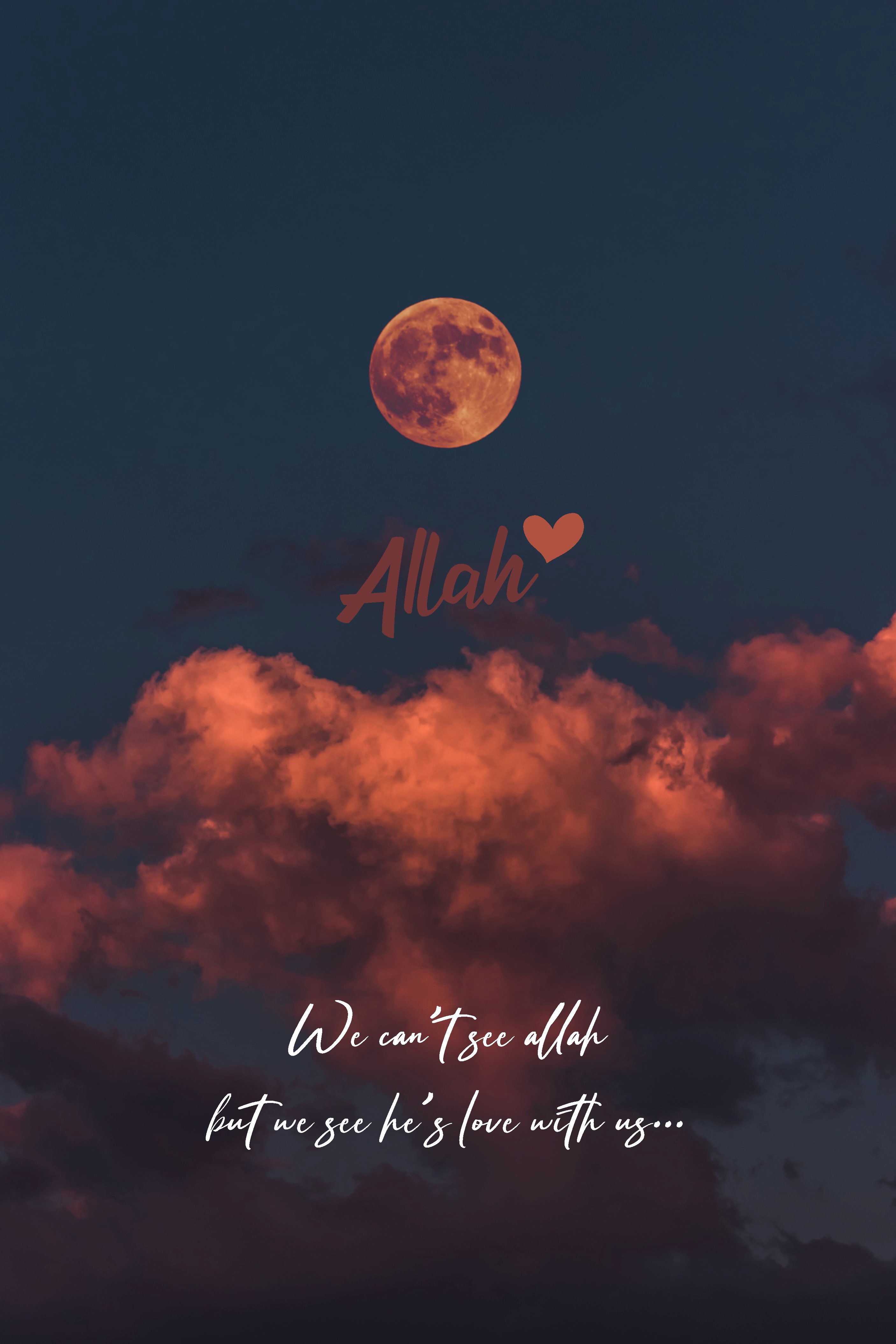 Allah Quote Moon Sky Clouds 2814x4221