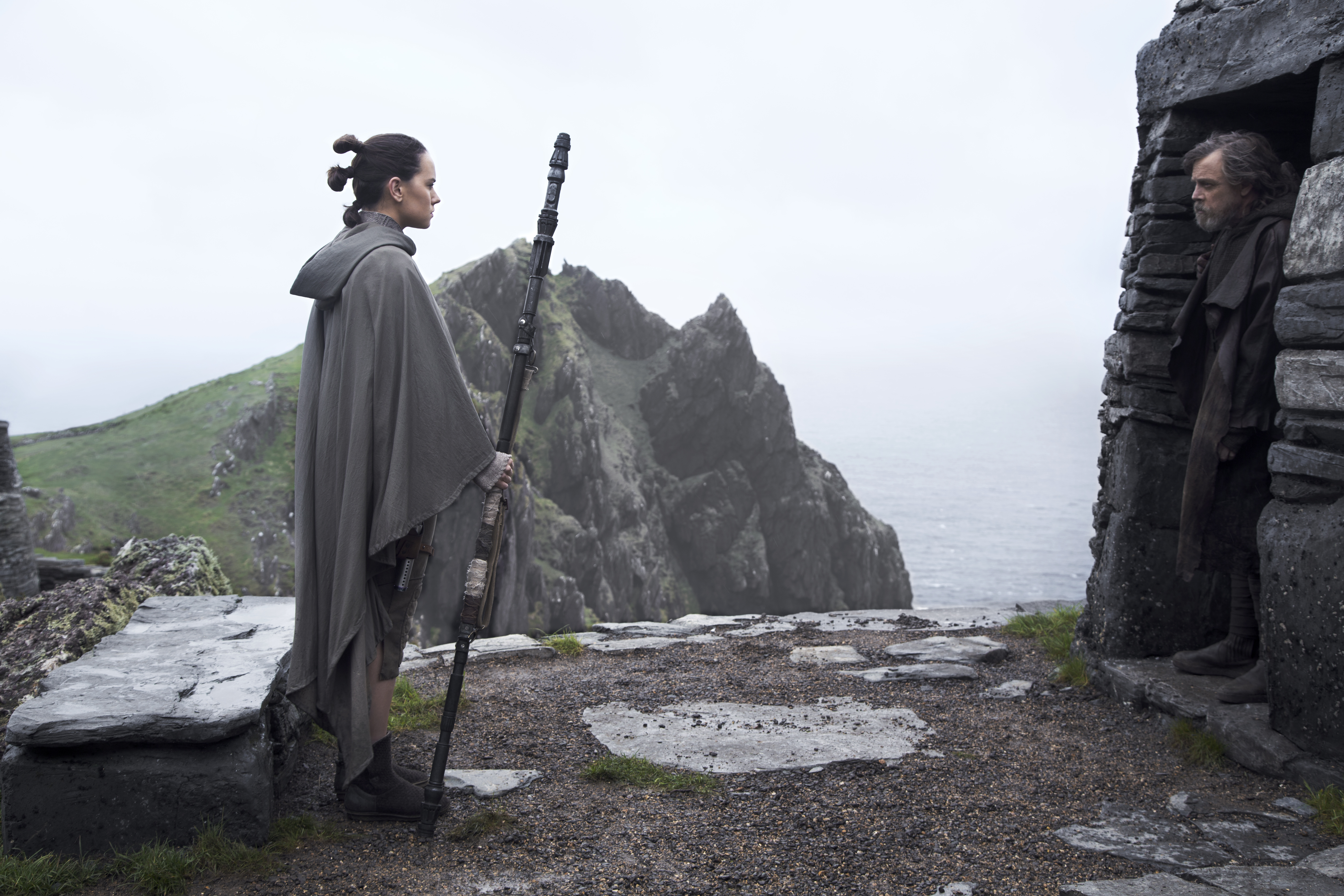 Daisy Ridley Luke Skywalker Mark Hamill Rey Star Wars Star Wars Star Wars The Last Jedi 5760x3840