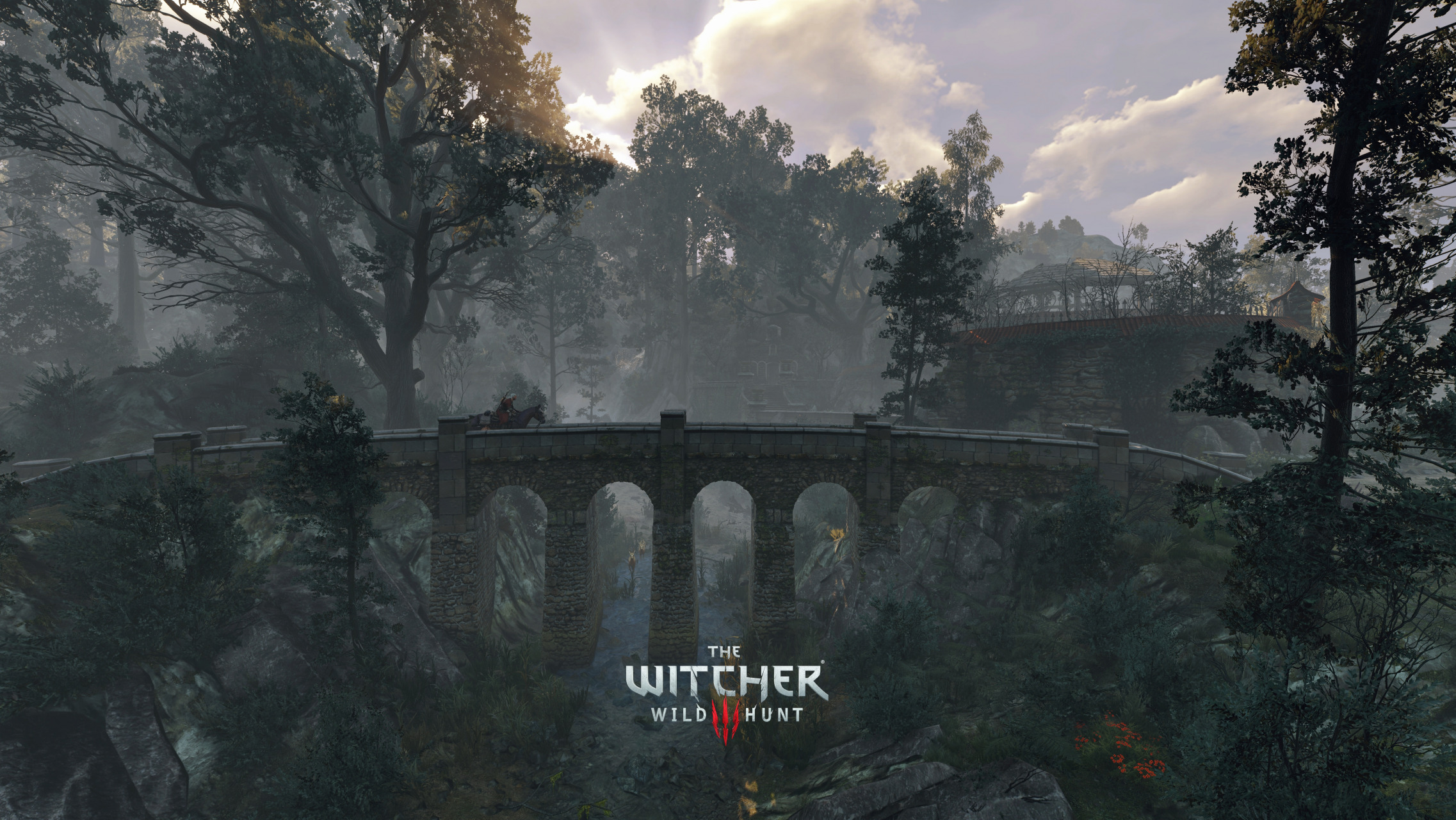 CD Projekt RED White Hair The Witcher 3 Wild Hunt Hearts Of Stone Geralt Of Rivia Bridge Video Game  2274x1280