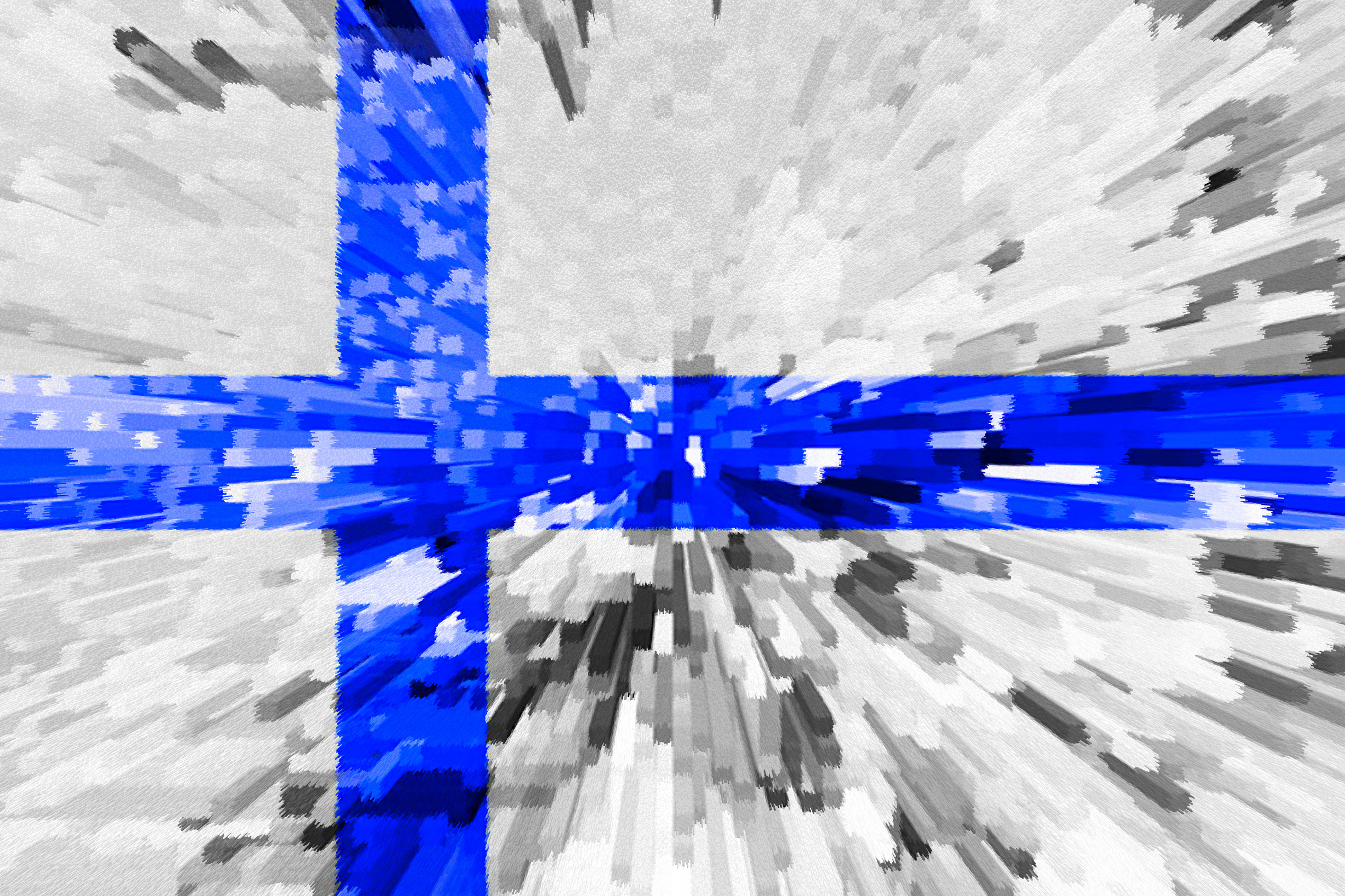 Artistic Blue Finland Flag White 2540x1693