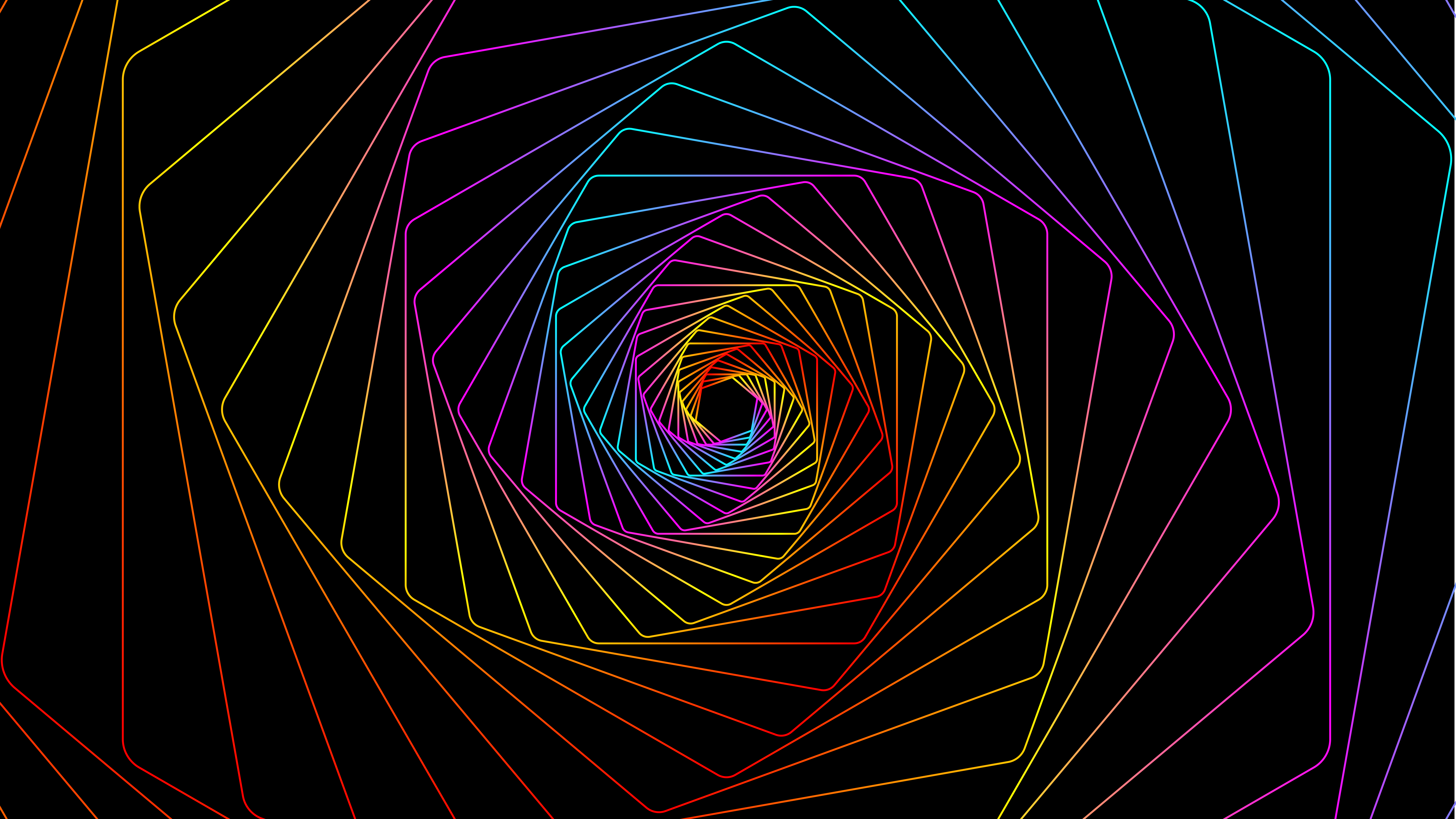 Abstract Dark Colorful Spirals 7680x4320
