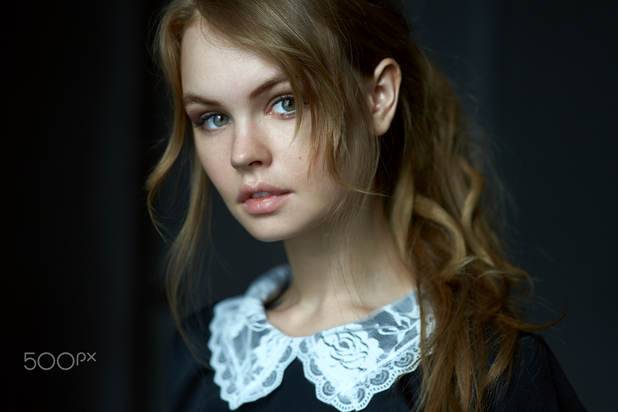 Alexander Vinogradov Face Model 500px Portrait Women Blue Eyes Blonde Bokeh Photography 2048x1366