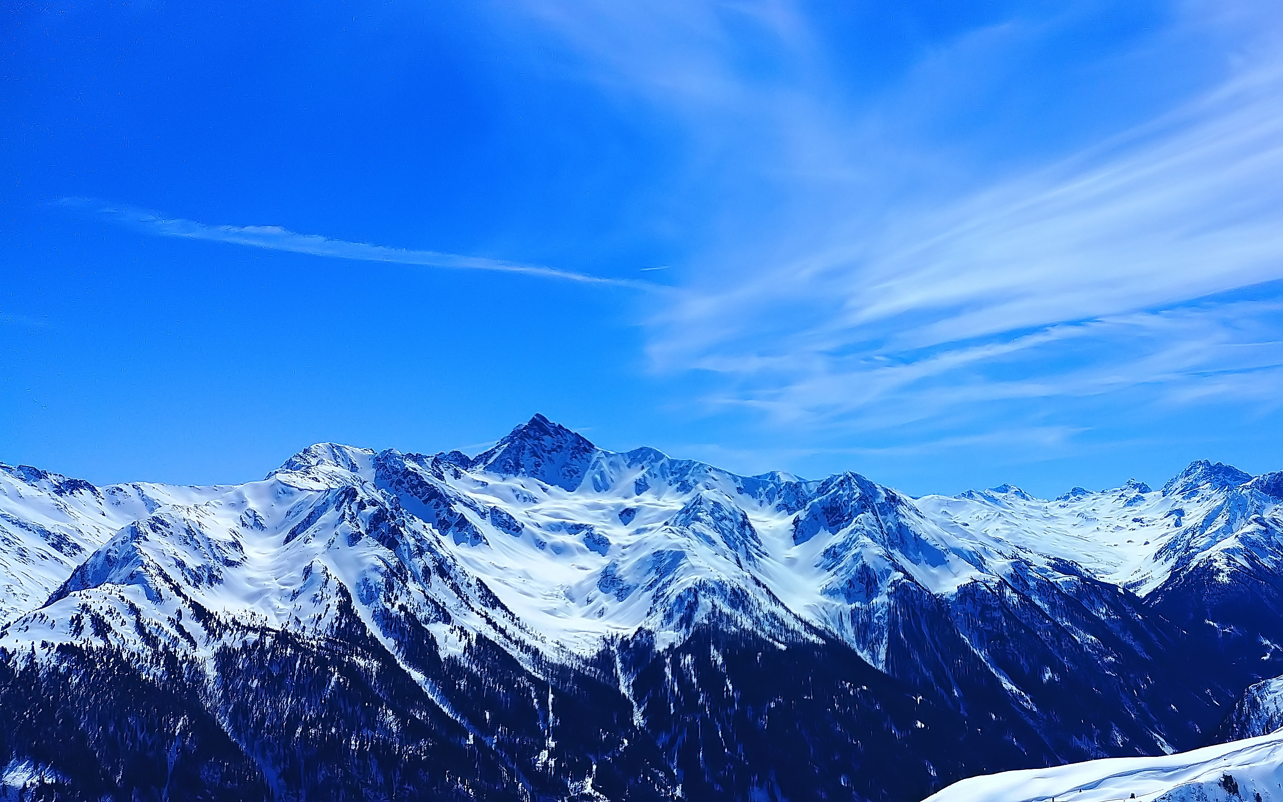 Alps Earth Landscape Mountain Nature Peak Sky Snow 2560x1600