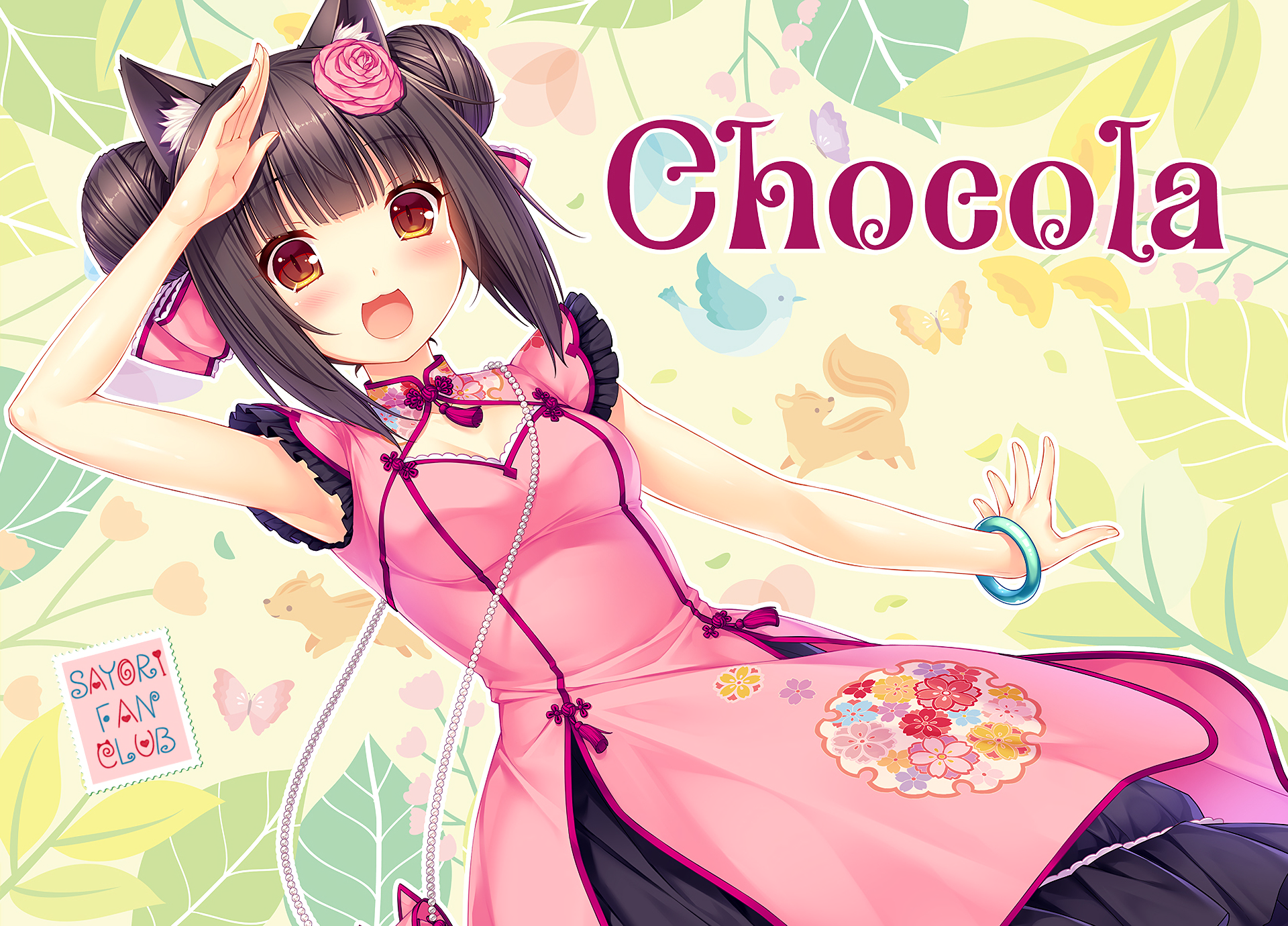 Anime Blush Chocola Nekopara Dress Girl Nekopara Pink Dress Smile 1920x1380