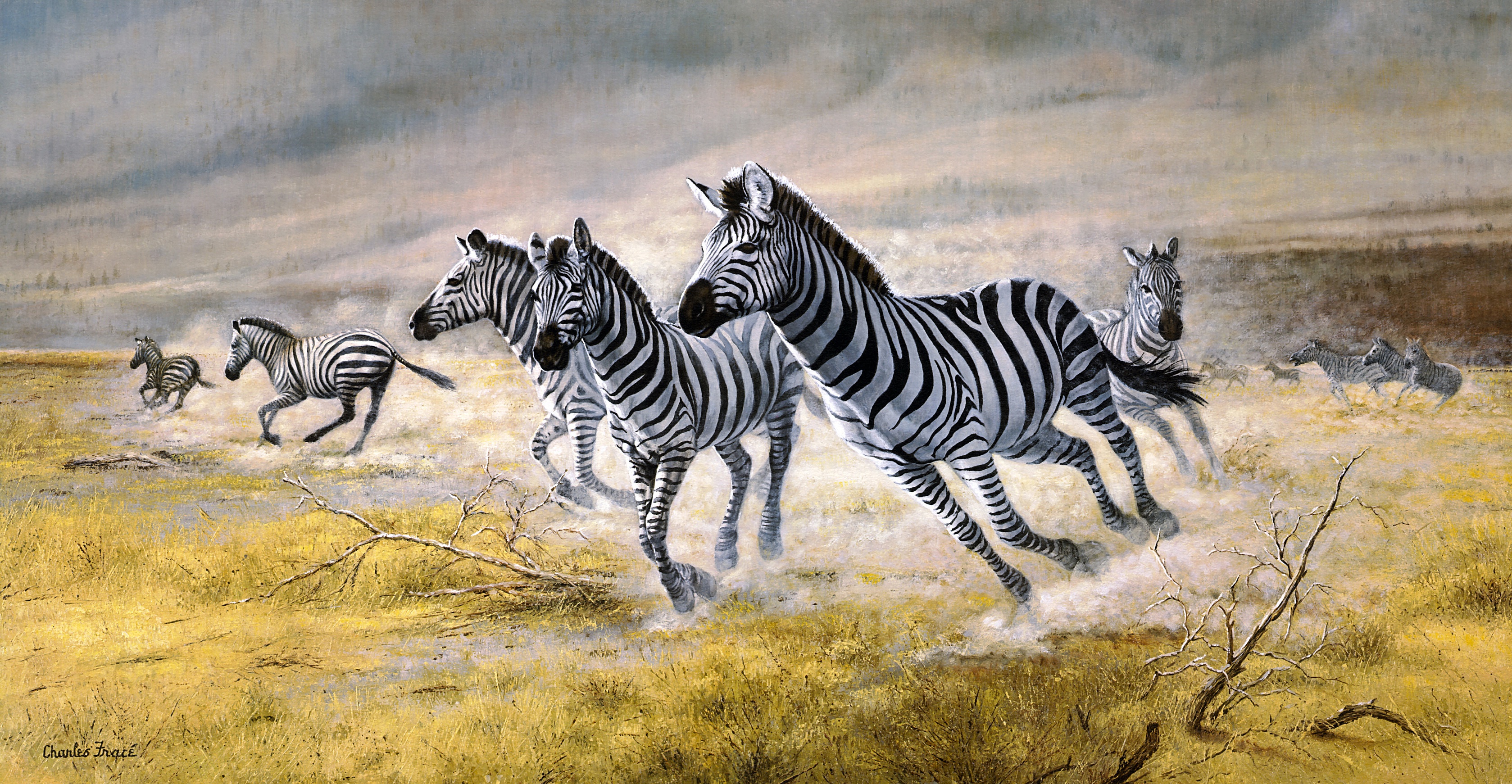 Artistic Painting Zebra 3357x1741