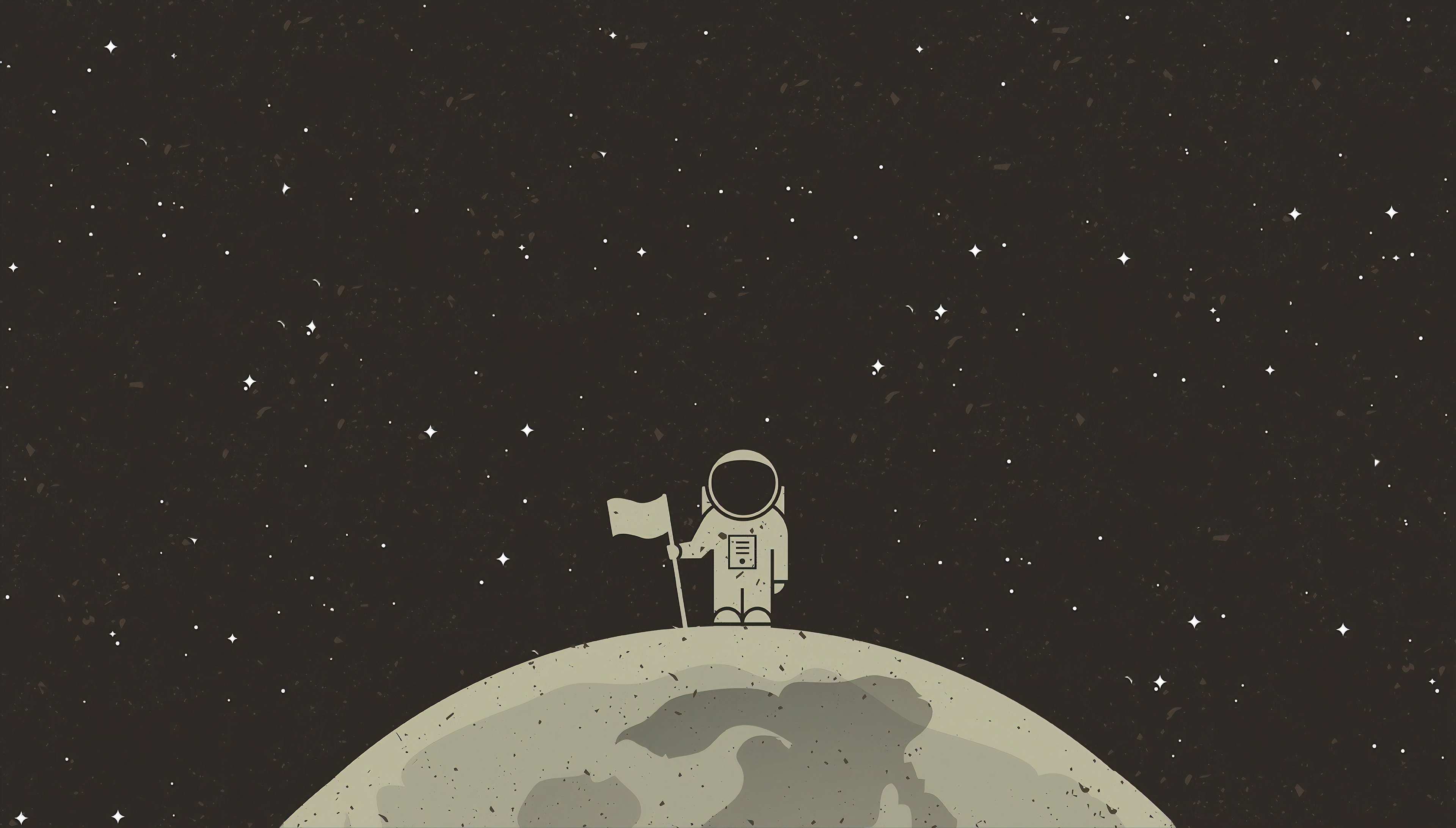 Astronaut Minimalist Moon Wallpaper - Resolution:3840x2183 - ID:1102246 ...