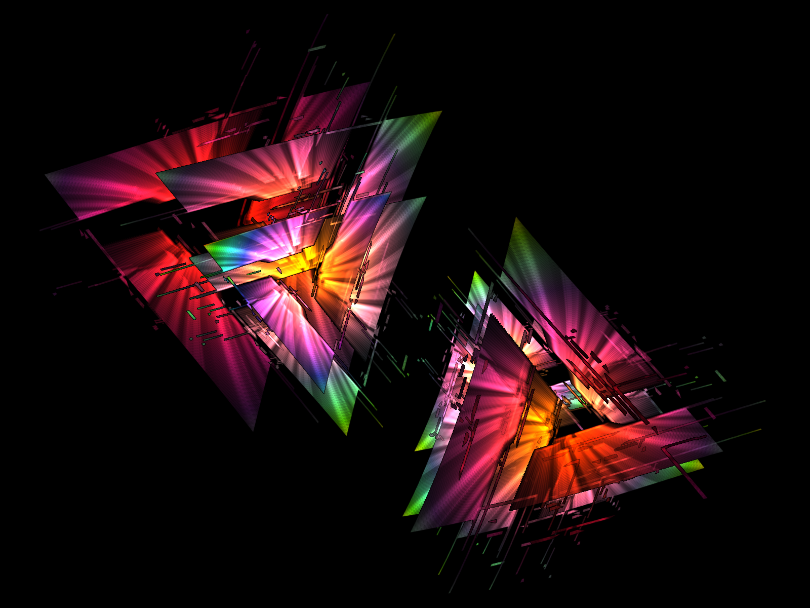 Chaoscope Software Colorful Fractal Light Triangle 1600x1200
