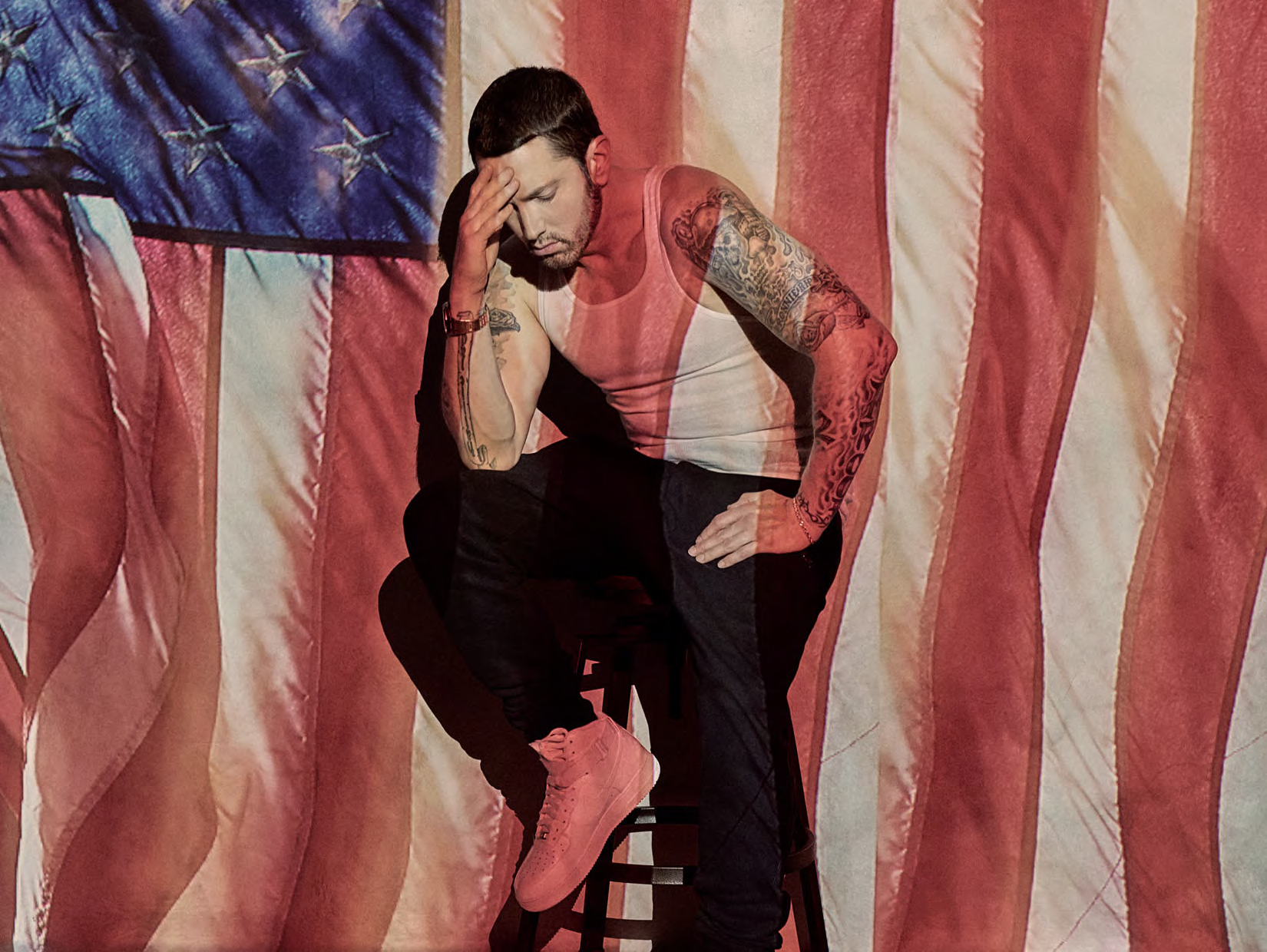 American Flag Eminem Man Rapper 1650x1240