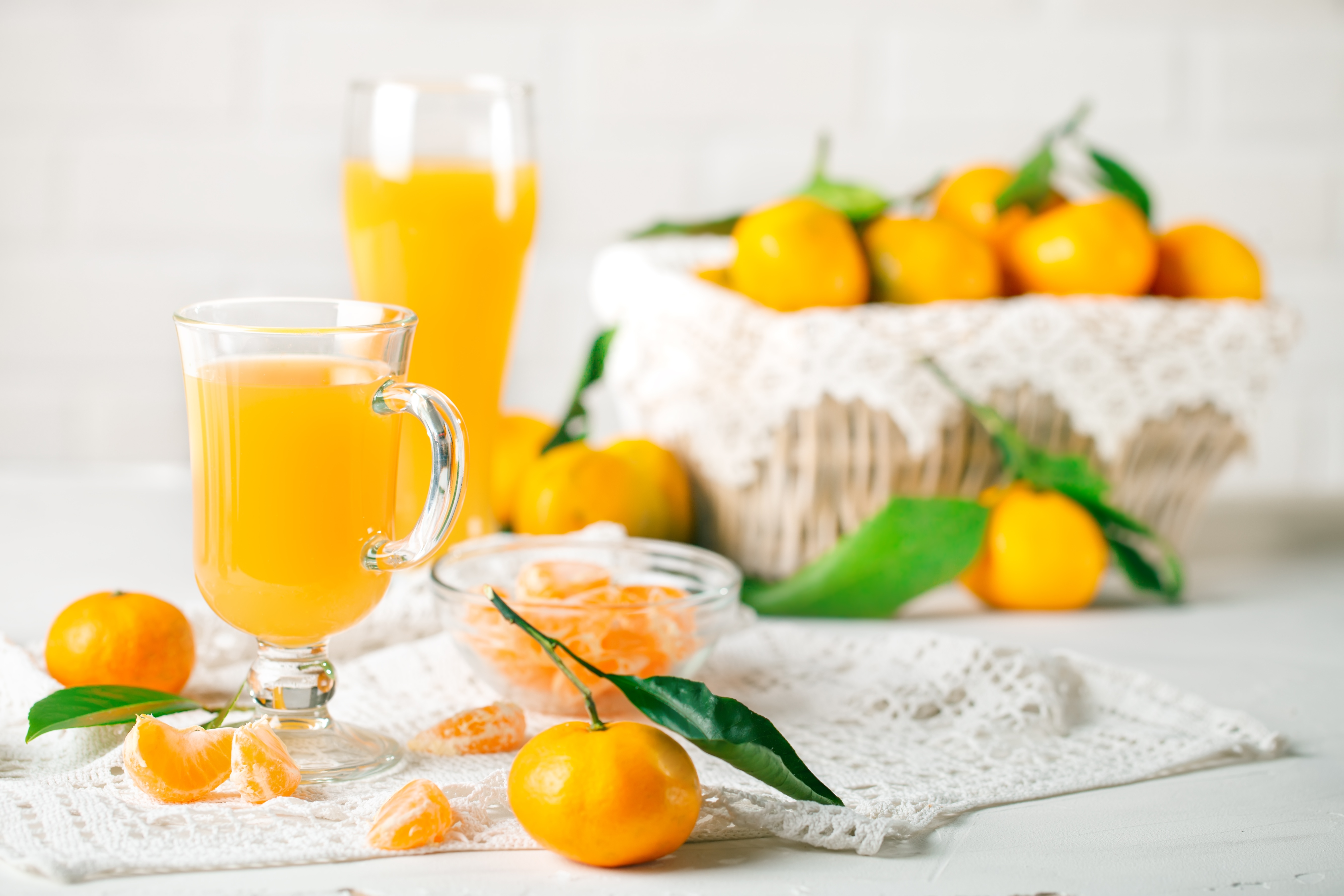 Drink Fruit Juice Still Life Tangerine 5340x3560