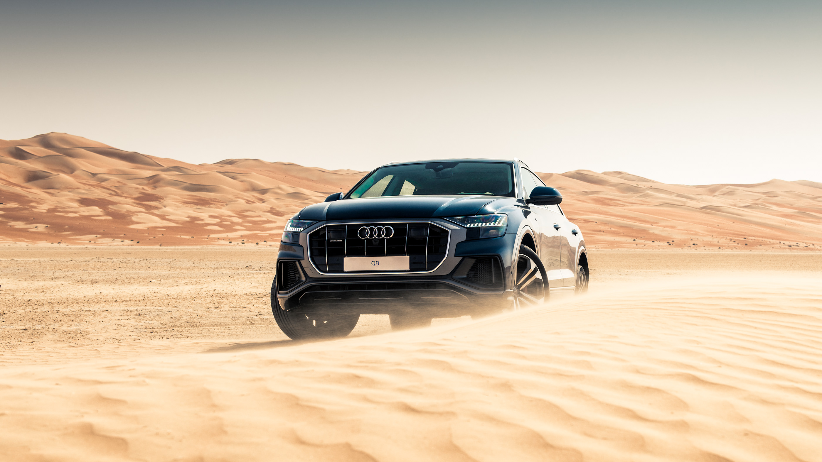 Audi Audi Q8 Blue Car Car Desert Luxury Car Suv 2800x1575