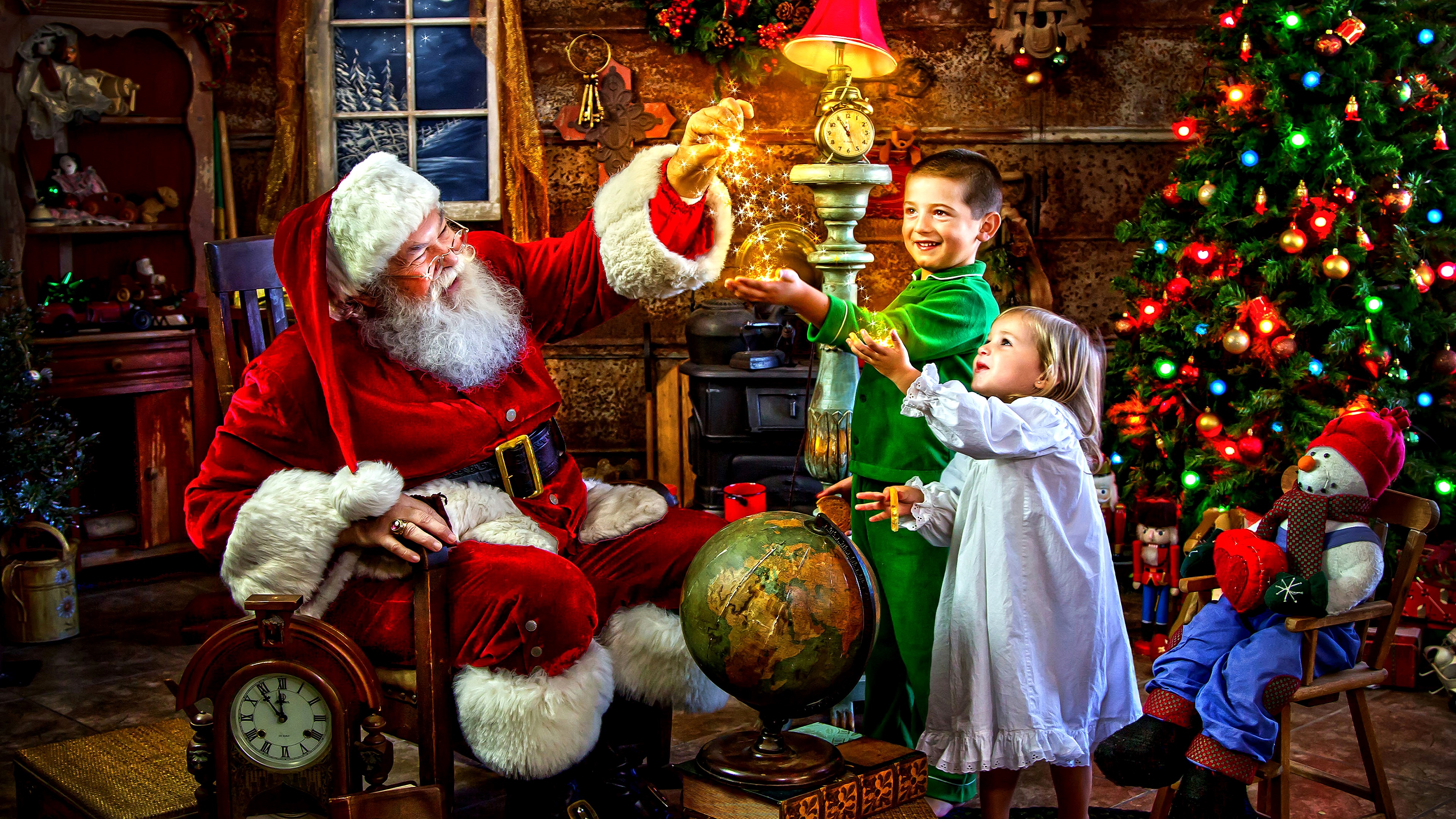 Child Christmas Magical Santa 3840x2160