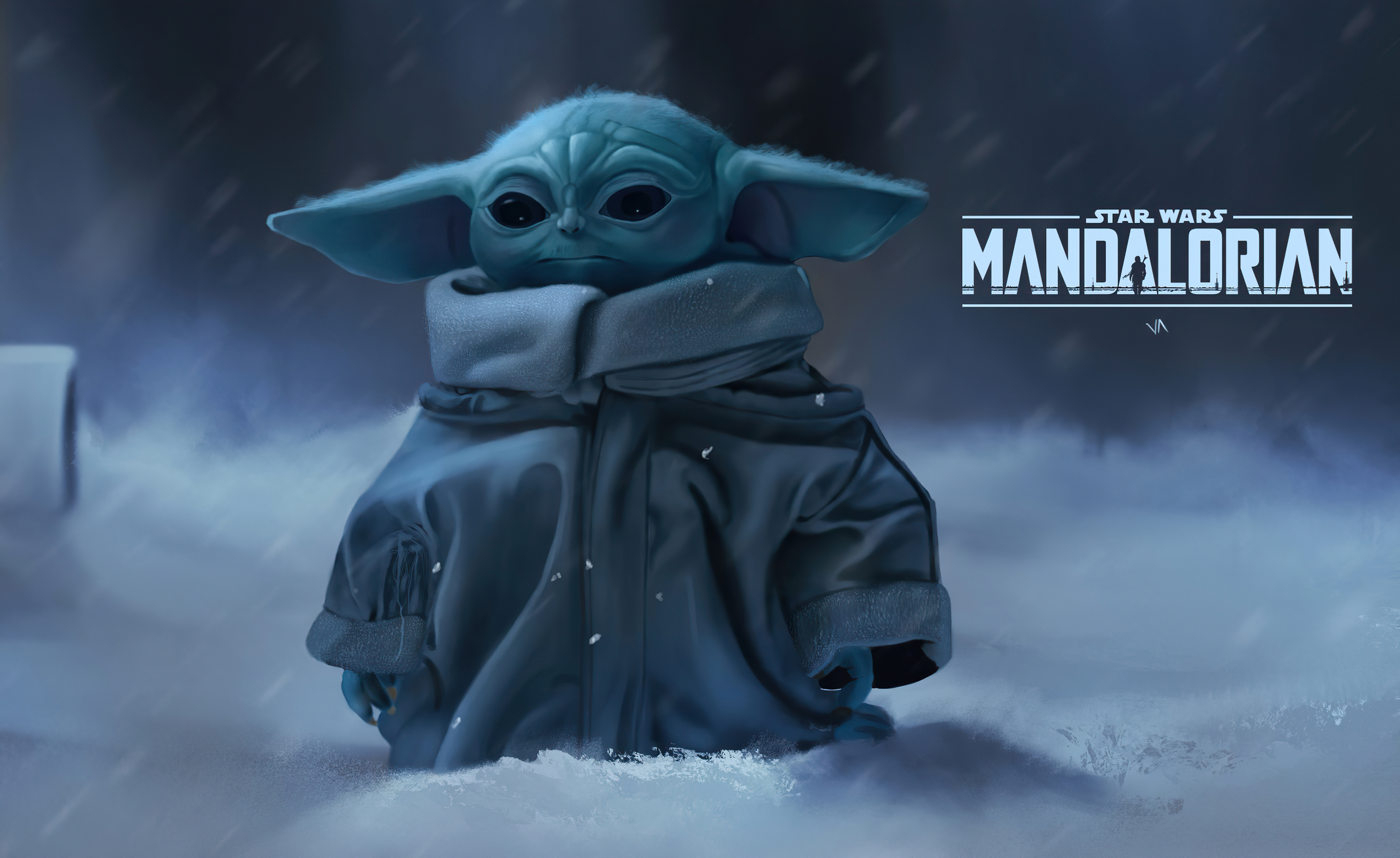 Baby Yoda Mandalorian Yoda The Mandalorian Star Wars 4K Grogu 3840x2355