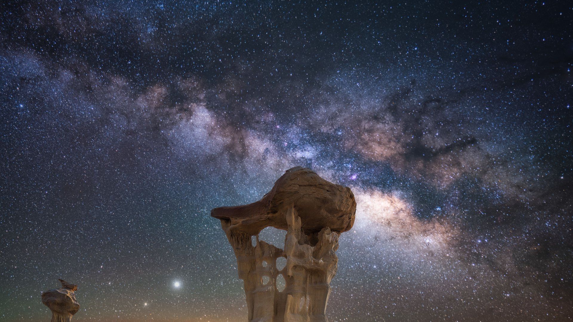 Milky Way Starscape Skyscape Sky Astronomy 1920x1080