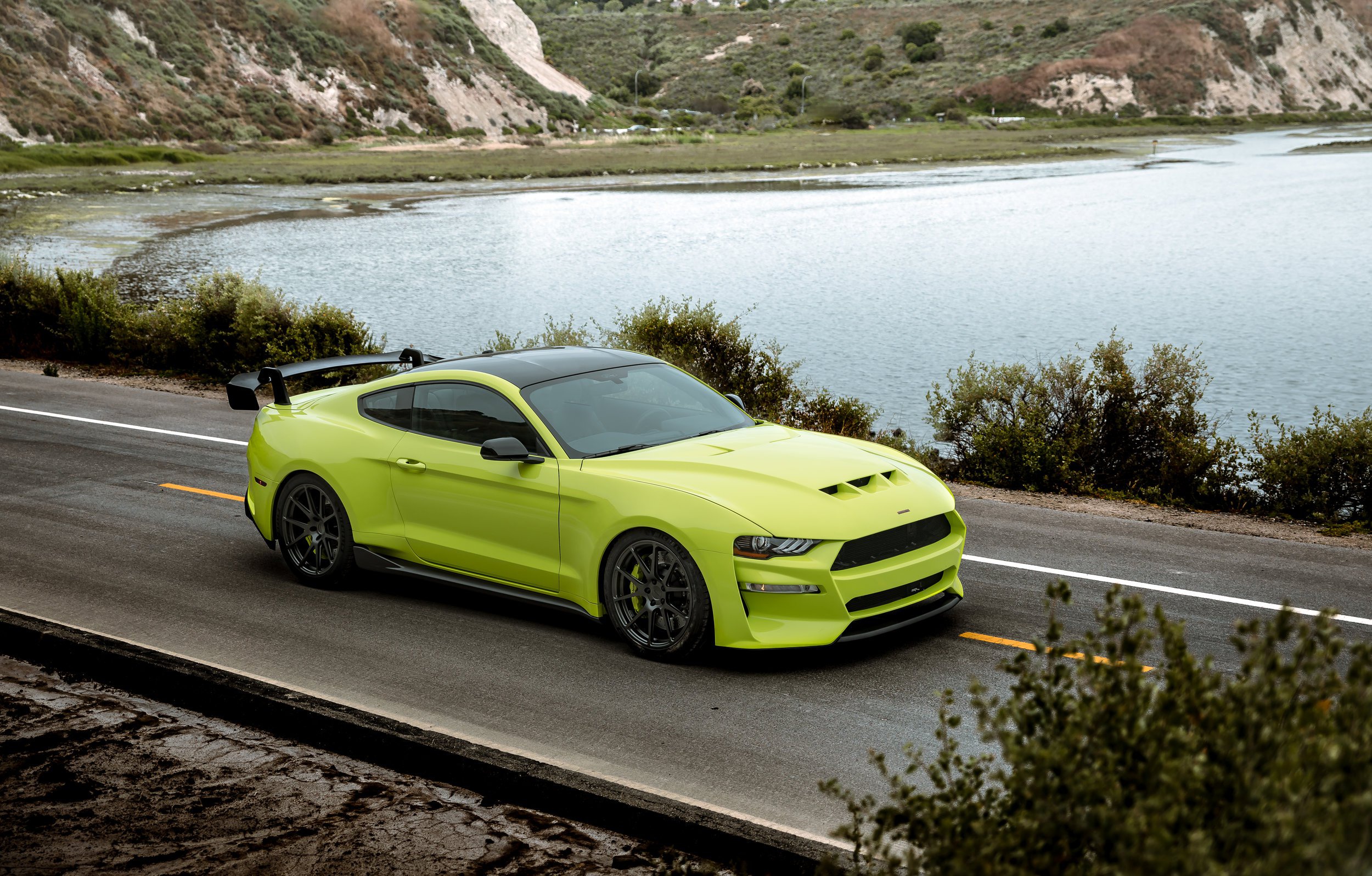 Car Ford Ford Mustang Green Car Muscle Car Vehicle 2500x1596