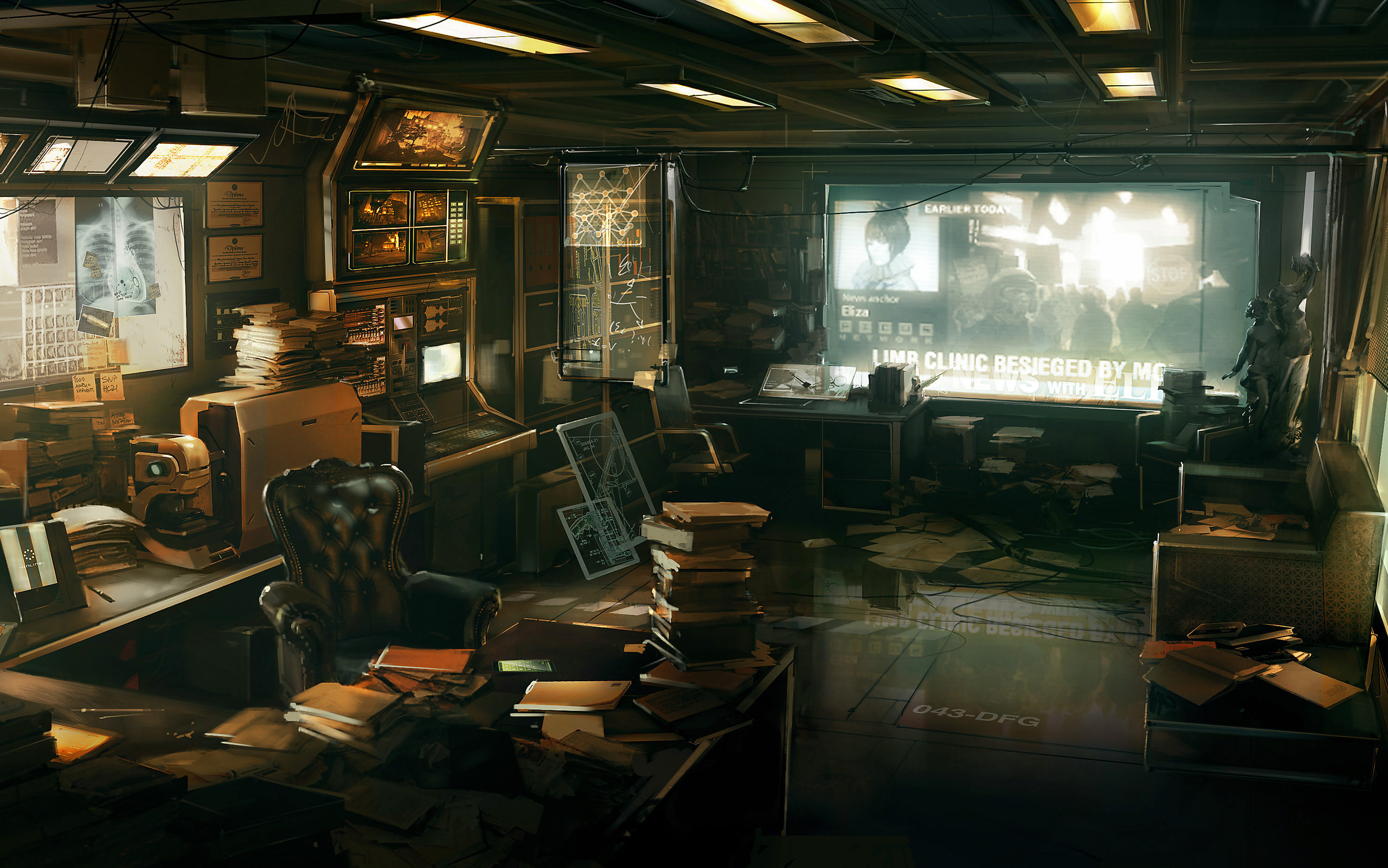 Deus Ex Videogame Deus Ex Human Revolution Video Games PC Gaming Science Fiction Video Game Art 2560x1600