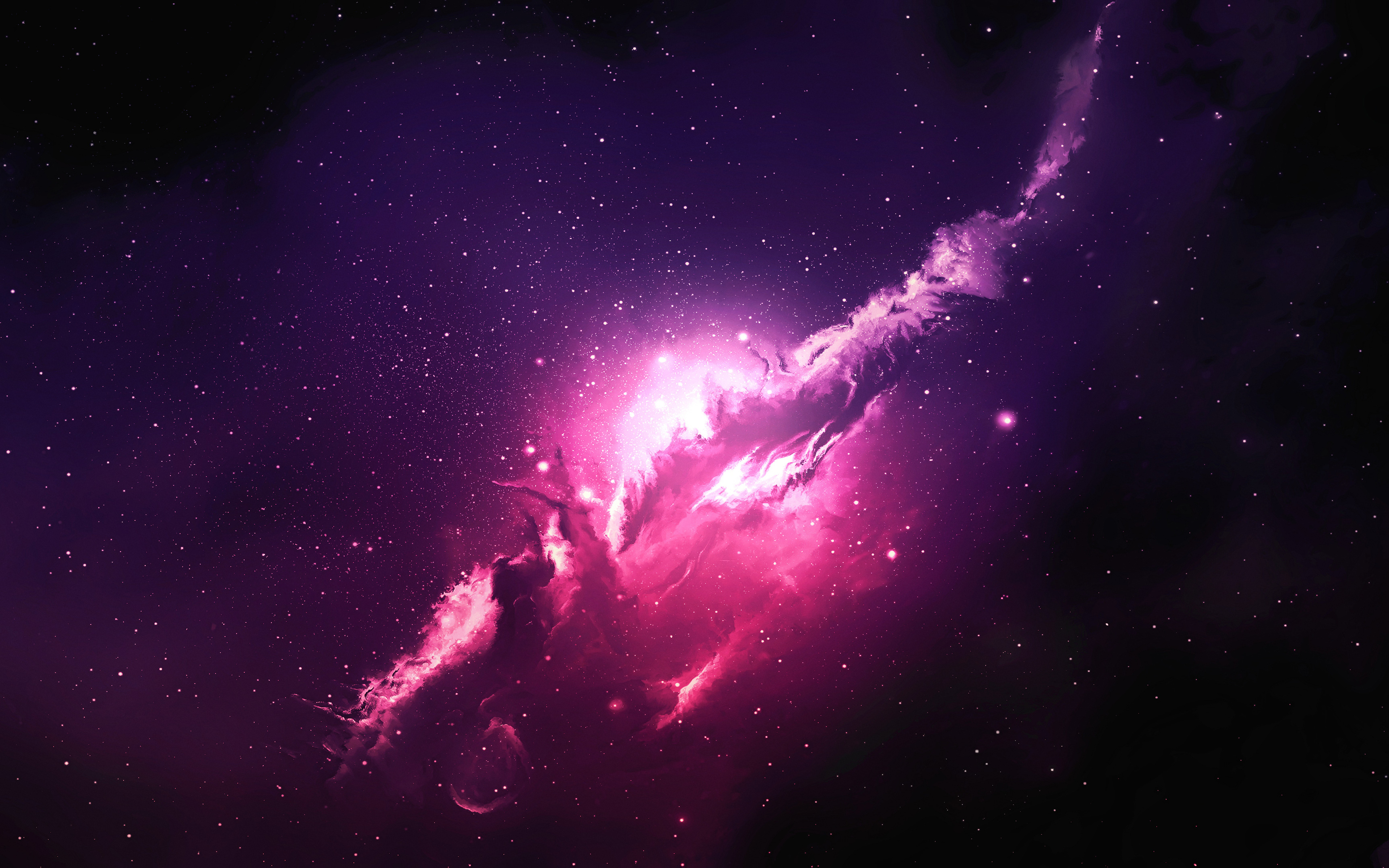 Universe Stars Space Nebula Milky Way Andromeda Planet Solar System Sun Moon Earth Mars 3840x2400