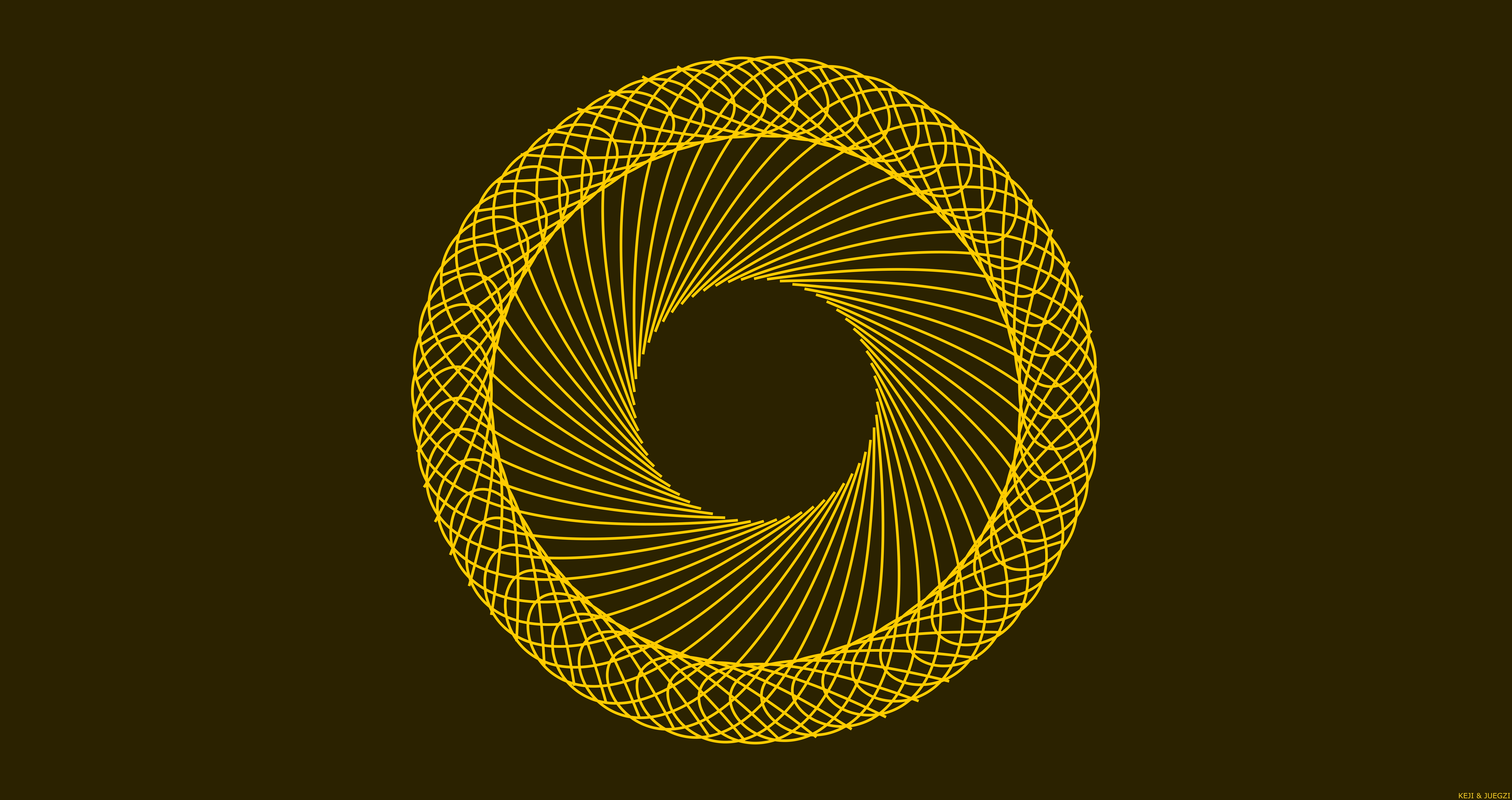 Digital Art Spiral Yellow 8500x4500