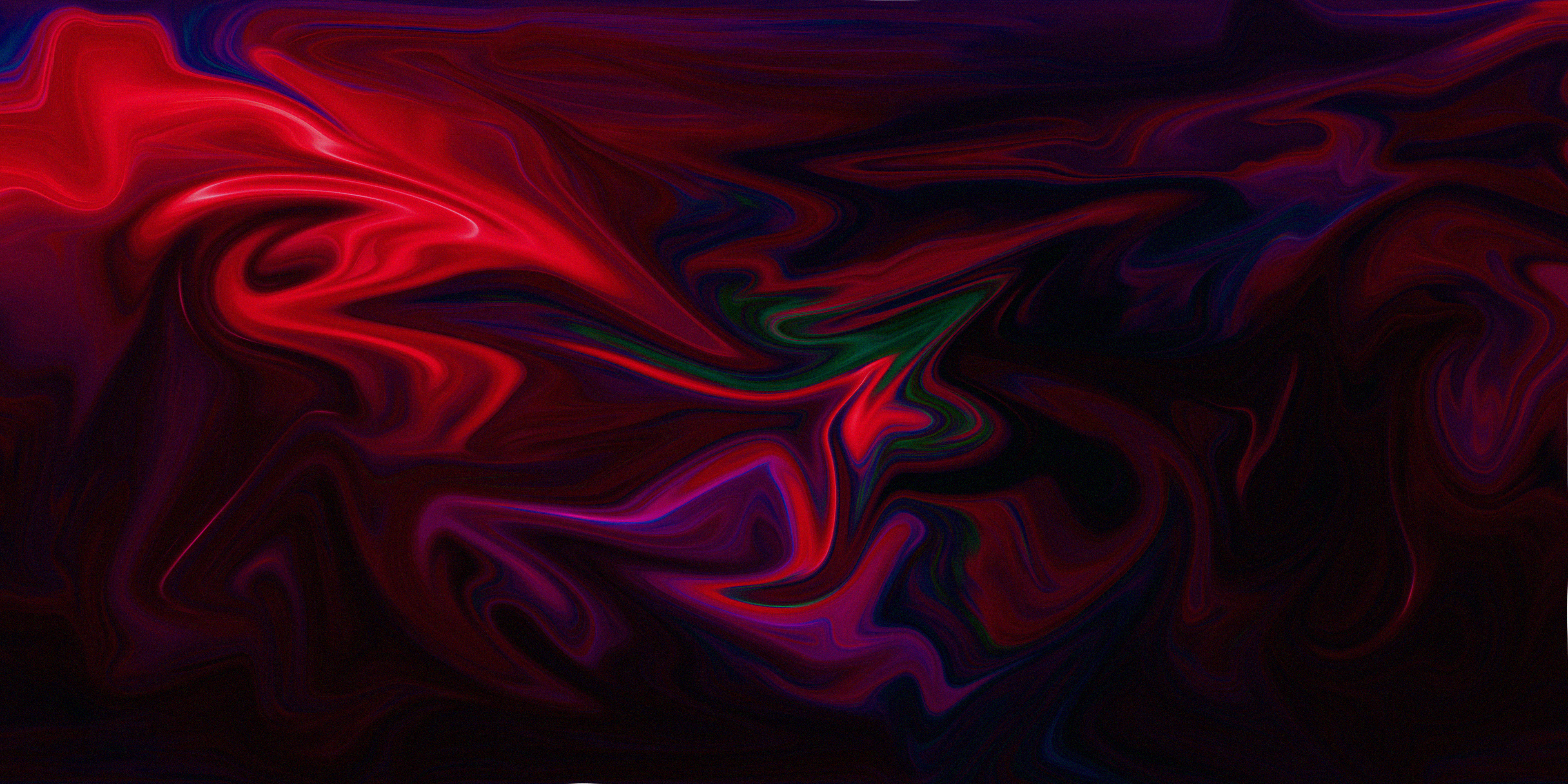 Abstract Fluid Liquid Shapes Dark Colorful Digital Art Interference Gradient Paint Splash Artwork Oi 3840x1920