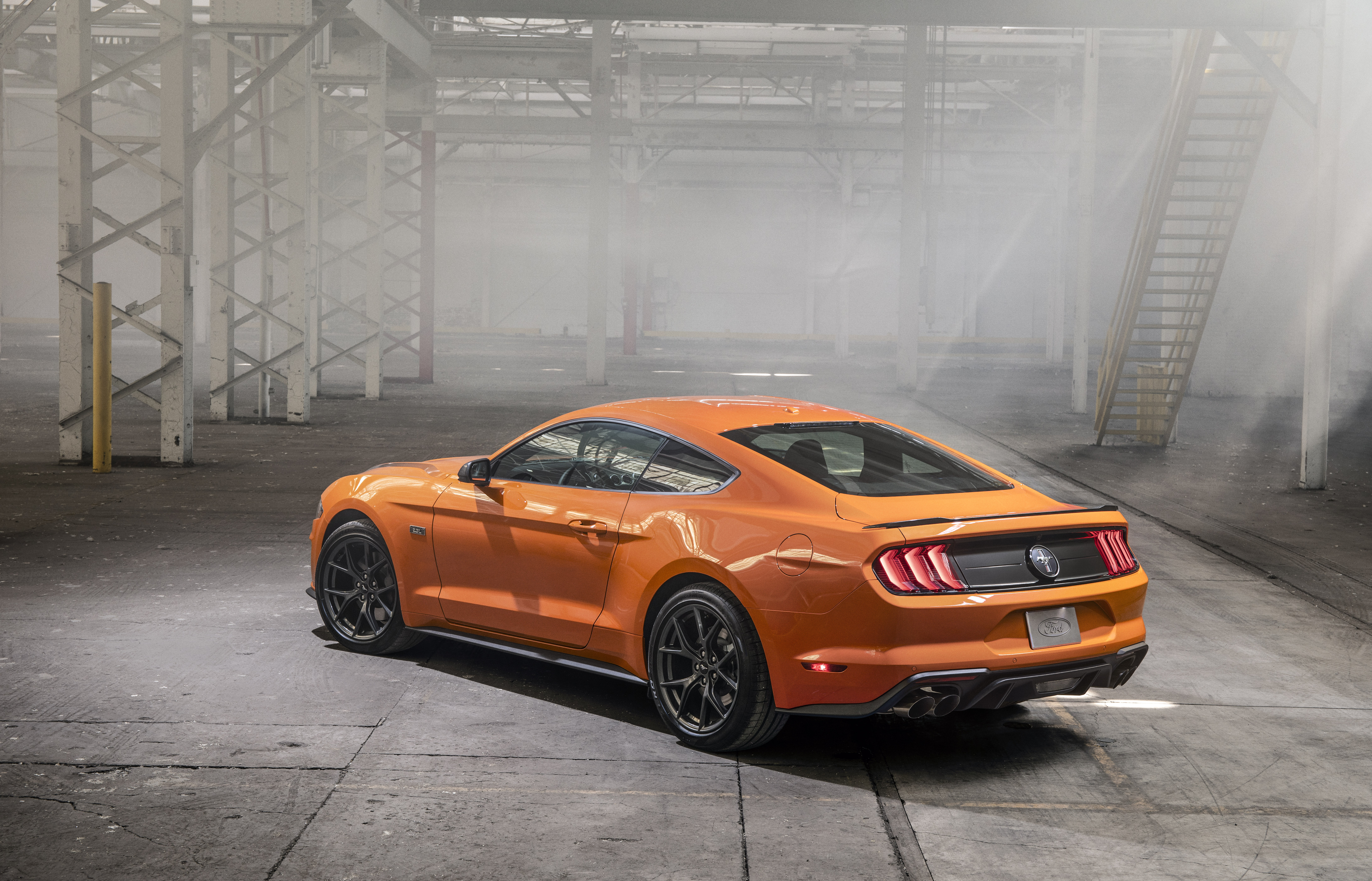 Car Ford Ford Mustang Muscle Car Orange Car Vehicle 6611x4245