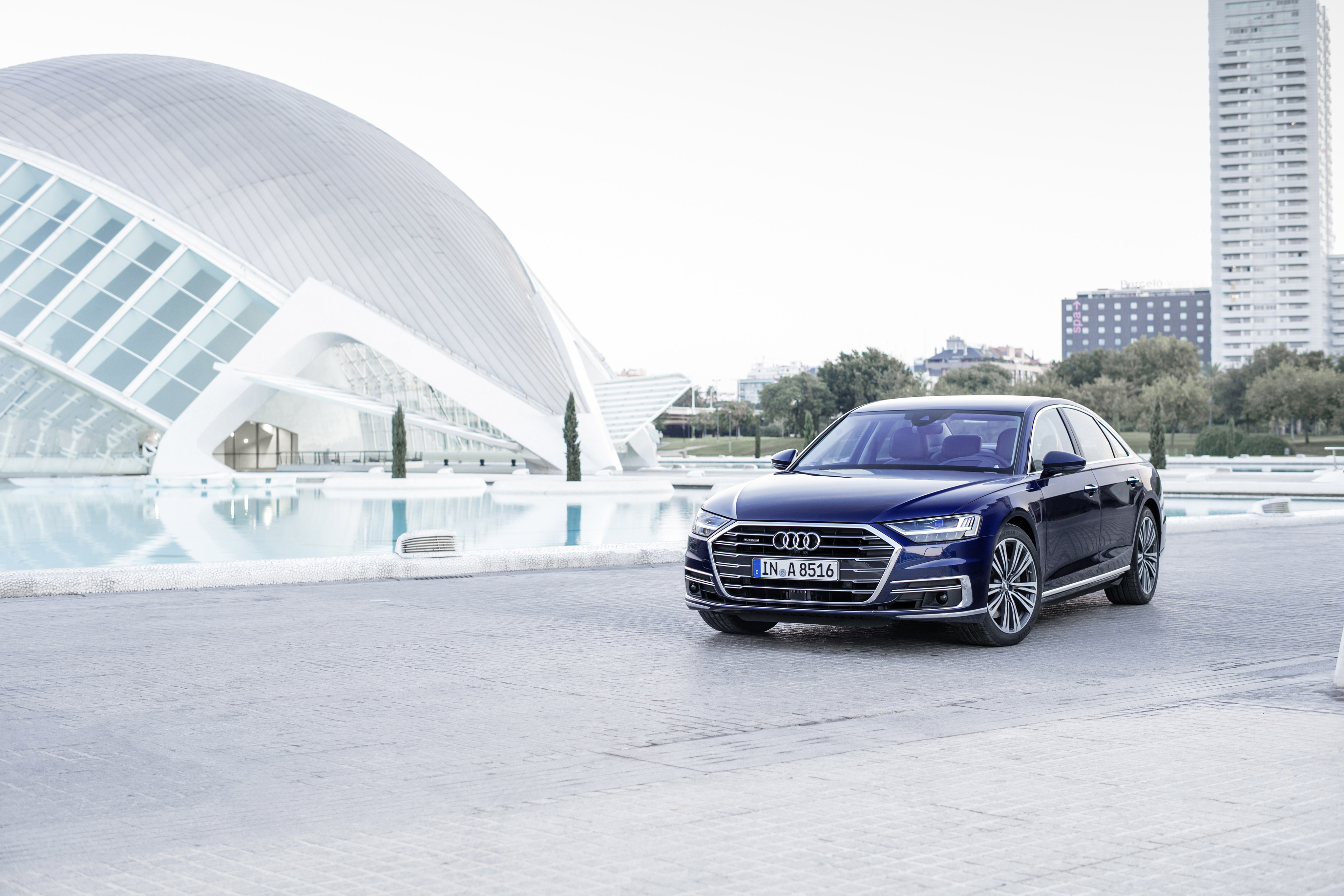 Audi Audi A8 Blue Car Car Luxury Car Vehicle 4096x2731