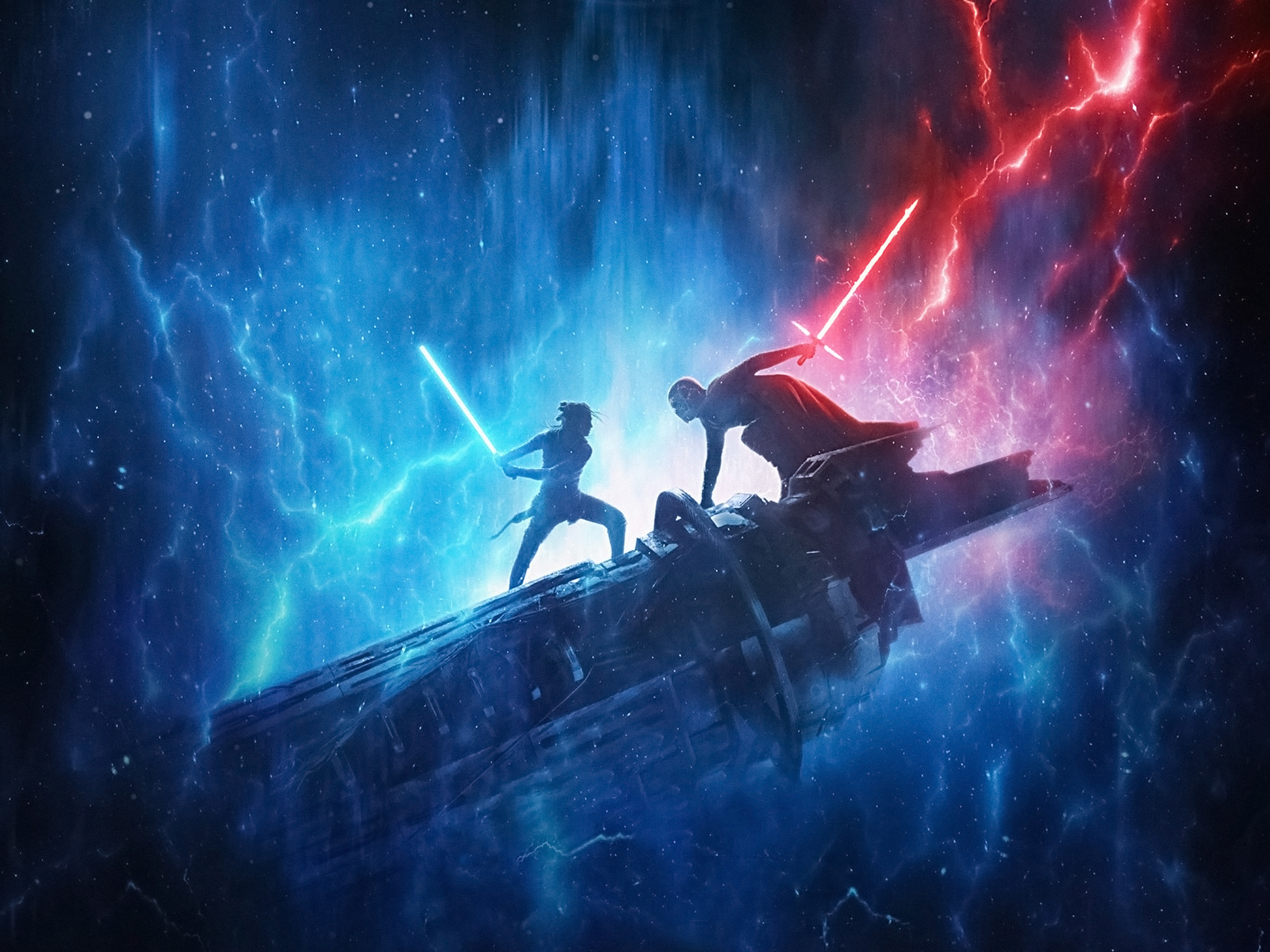 Kylo Ren Lightsaber Rey Star Wars Star Wars Star Wars The Rise Of Skywalker 3200x2400
