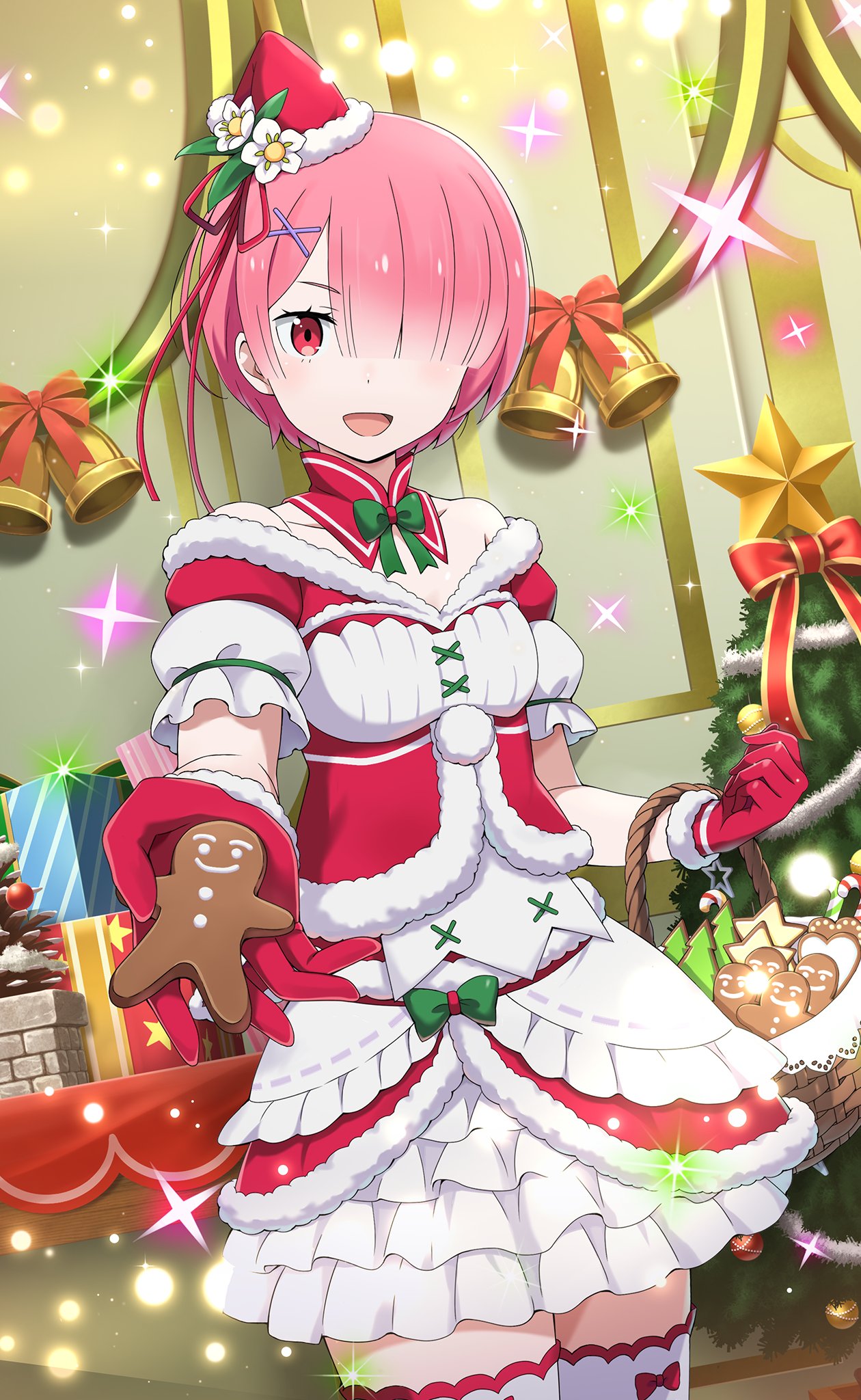Anime Girls Santa Costume Christmas Tree Re Zero Kara Hajimeru Isekai Seikatsu Pink Hair Christmas P 1260x2048
