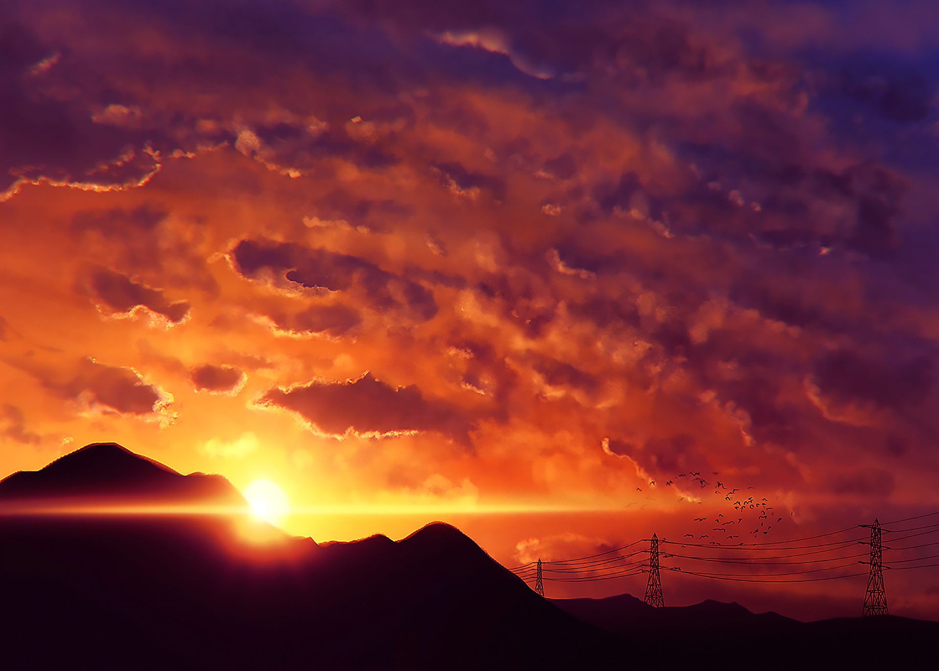 Cloud Peace Sky Sunset Sunshine 1920x1373
