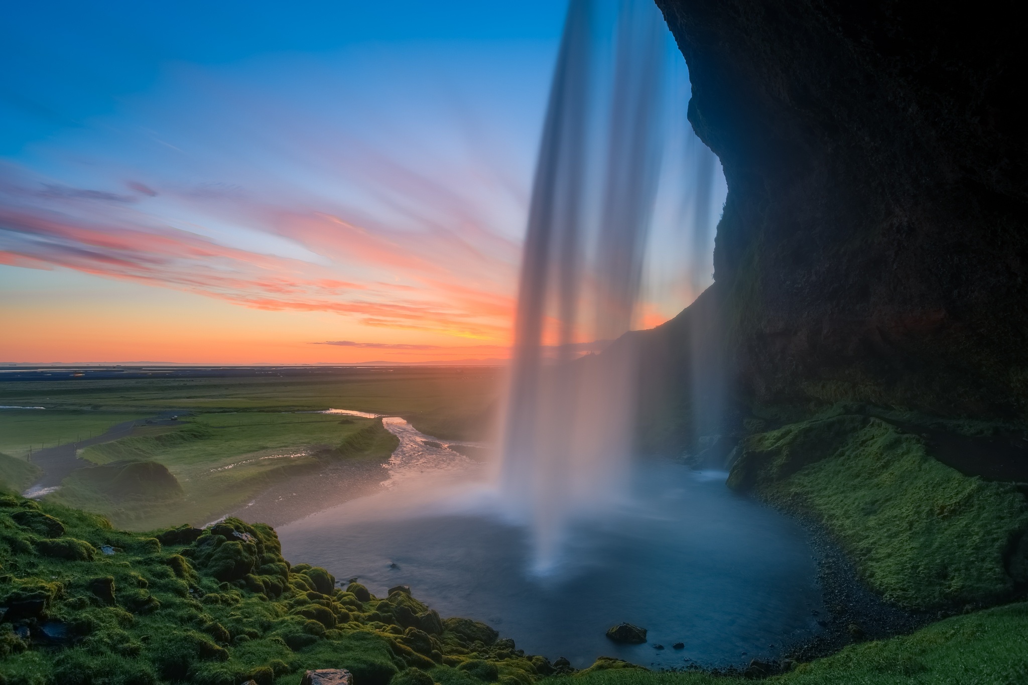 Iceland Nature Sky Waterfall Water Landscape 500px Long Exposure 2048x1365