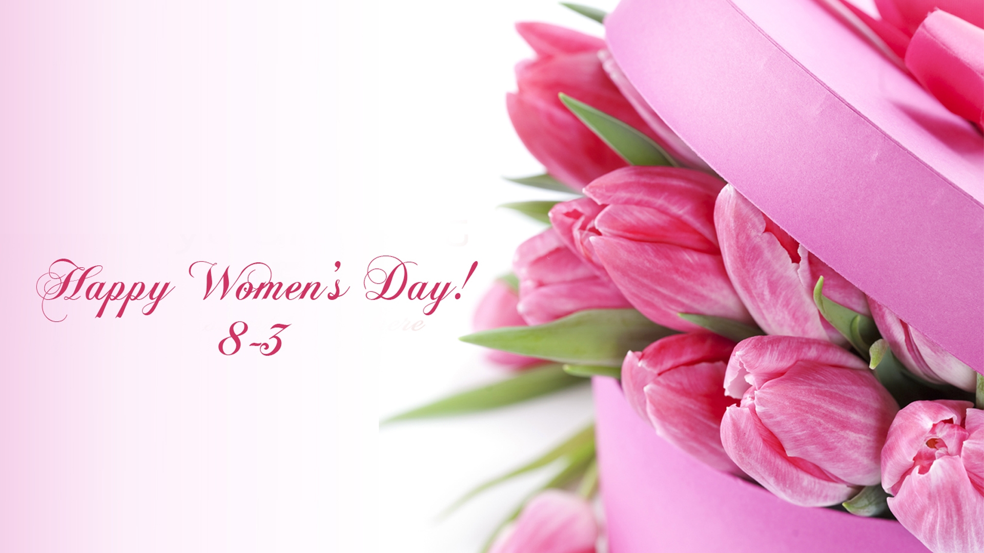 Happy Women 039 S Day Pink Flower Statement Tulip Women 039 S Day 1920x1080