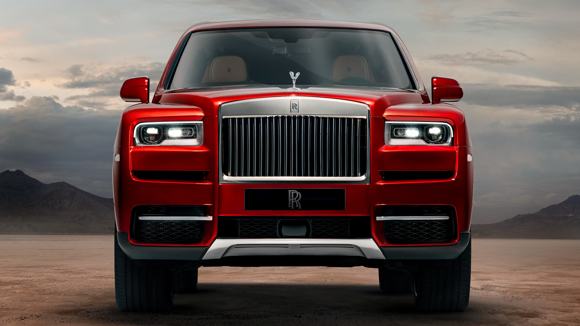 Car Full Size Car Luxury Car Red Car Rolls Royce Cullinan Suv 1920x1080