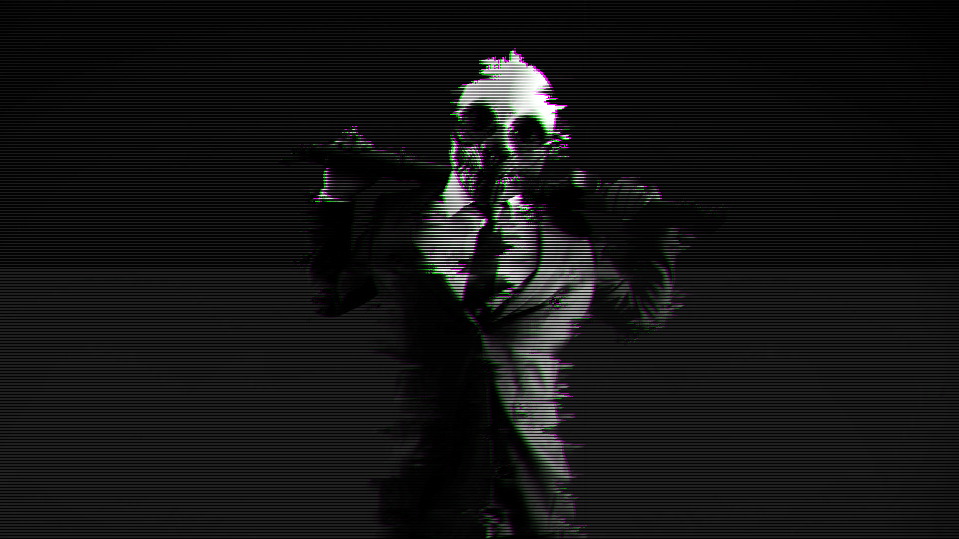 Payday 2 Payday The Heist Games Posters Glitch Art Monochrome Masked 1920x1080