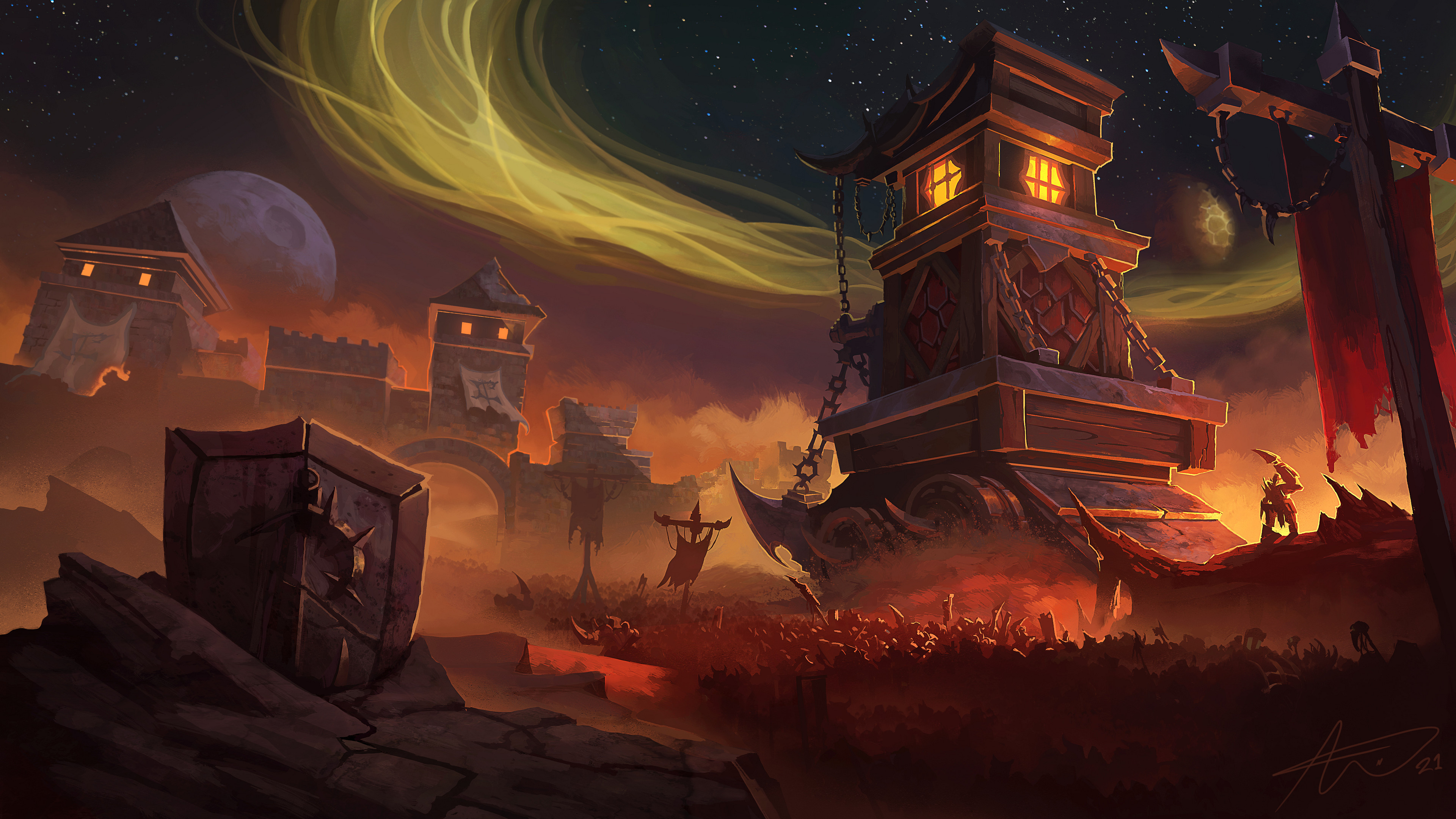 Landscape Digital Art Forange Battle Artwork Warcraft Warcraft Iii