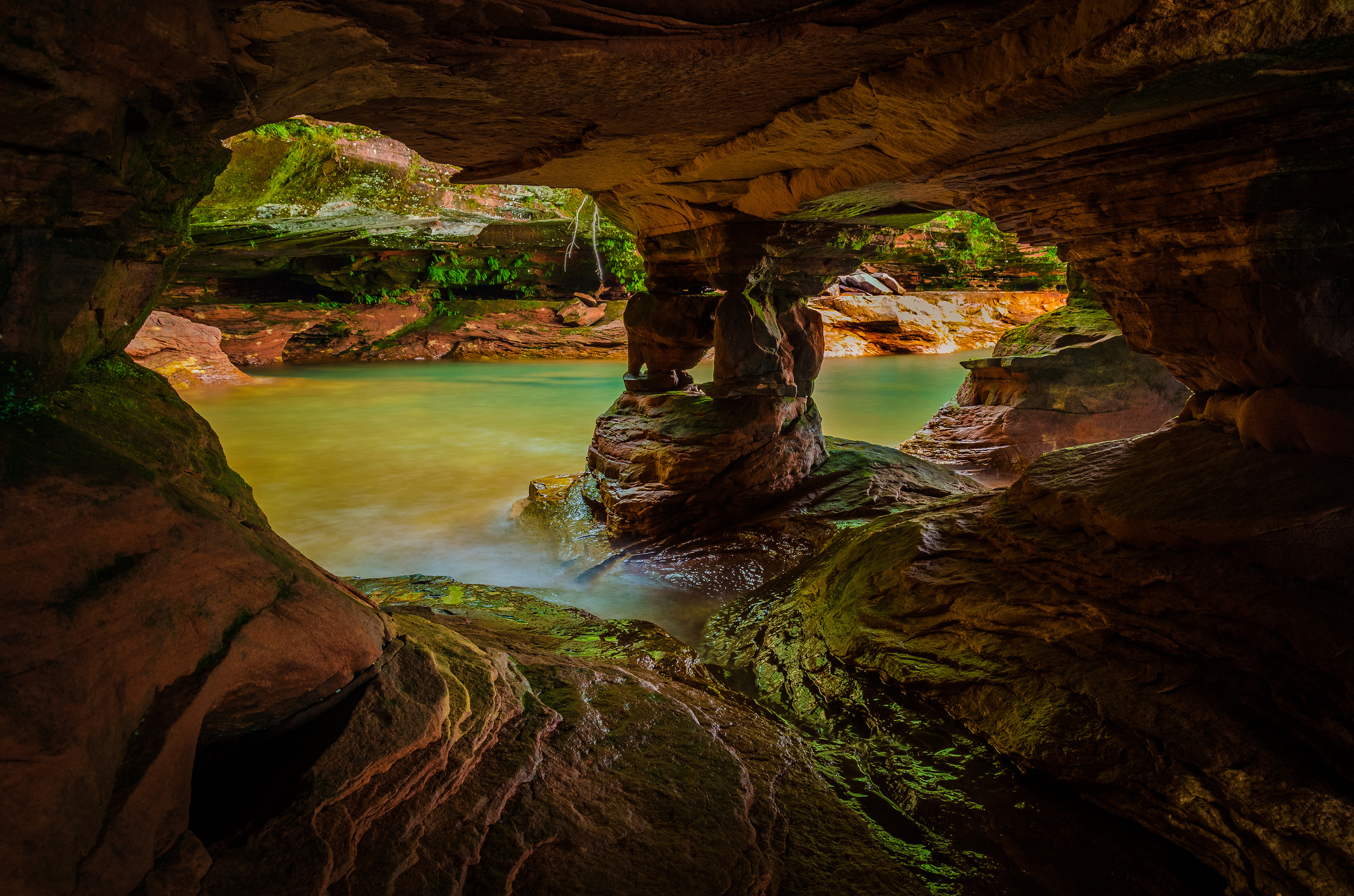 Cave Nature River Rock 2048x1356