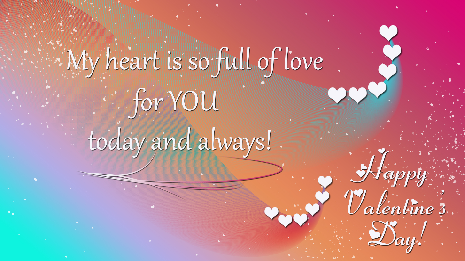 Artistic Gradient Heart Love Typography Valentine 039 S Day 1920x1080