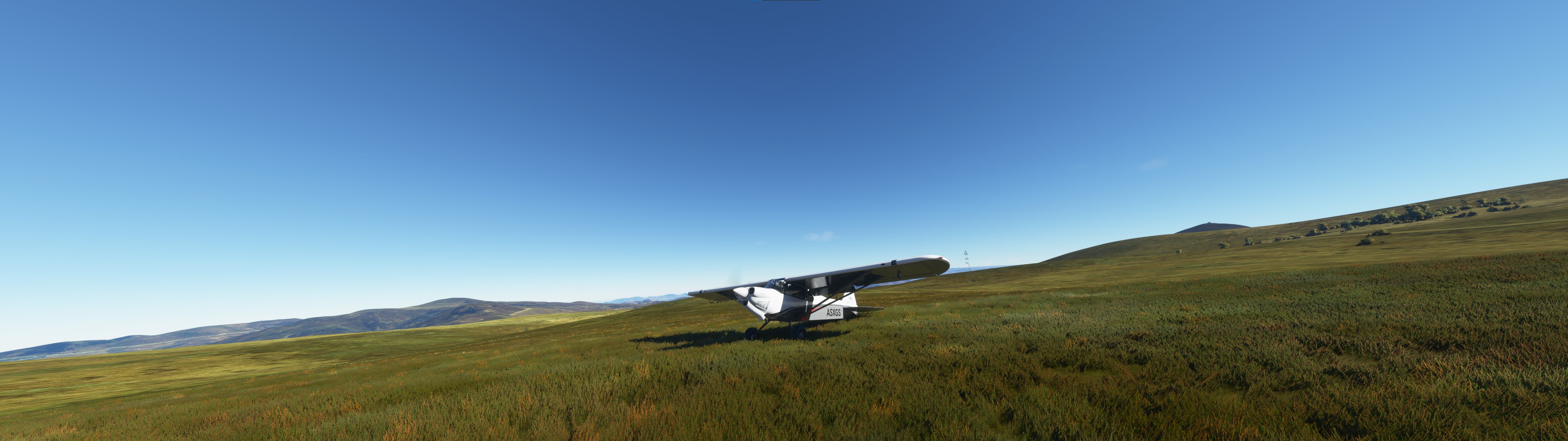 Flight Simulator Flying Sky Clouds Aircraft 5120x1440