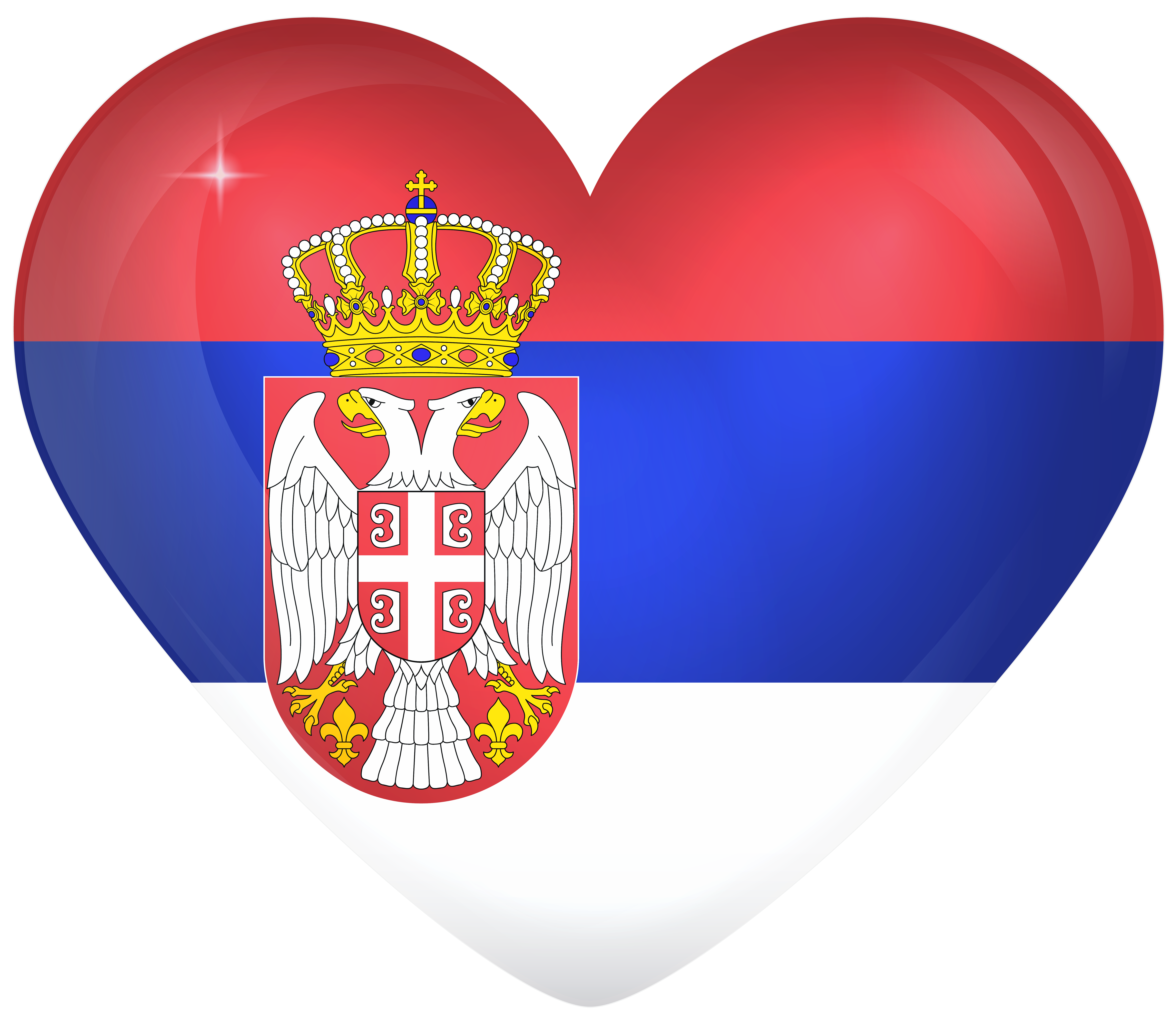 Flag Flag Of Serbia Heart 6000x5224