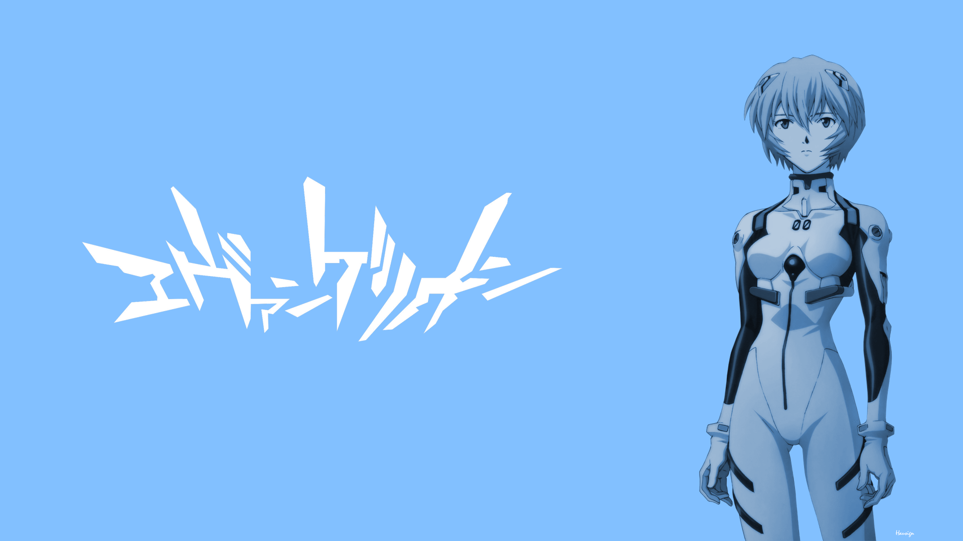 Ayanami Rei Neon Genesis Evangelion Mecha Fight Mecha Girls Blue Background 1920x1080