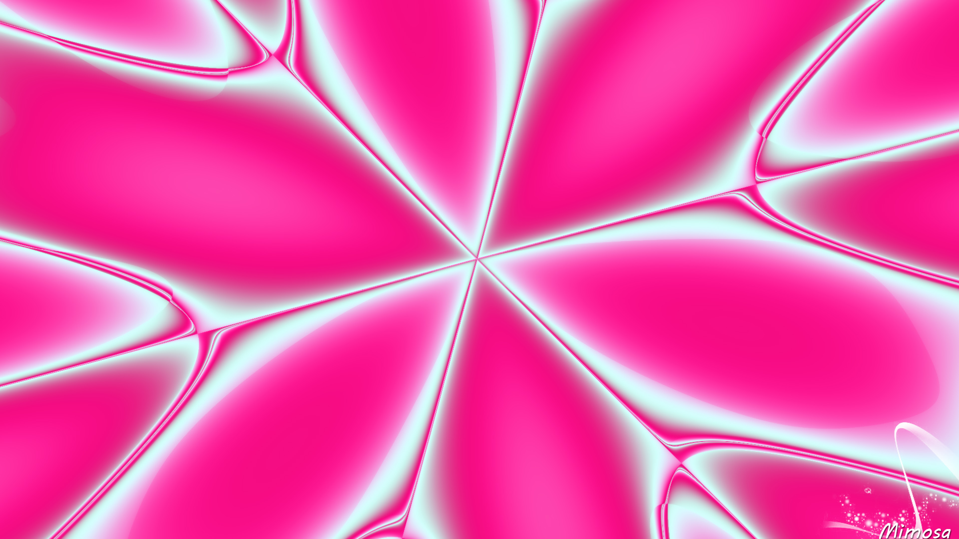Abstract Artistic Digital Art Kaleidoscope Pink 1920x1080