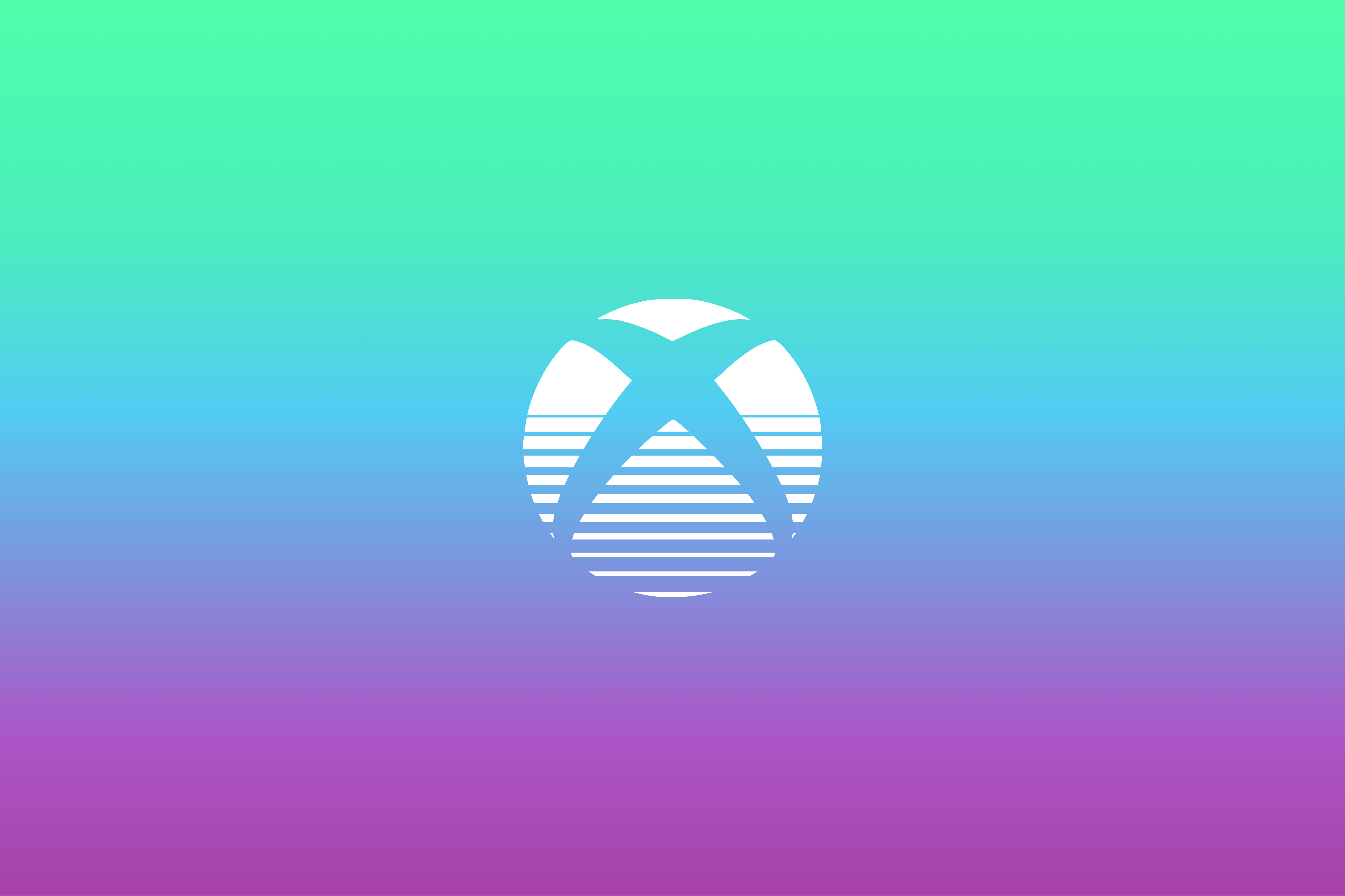 Xbox Gears Microsoft Logo White Lines Retro Style Colorful Consoles 4500x3000