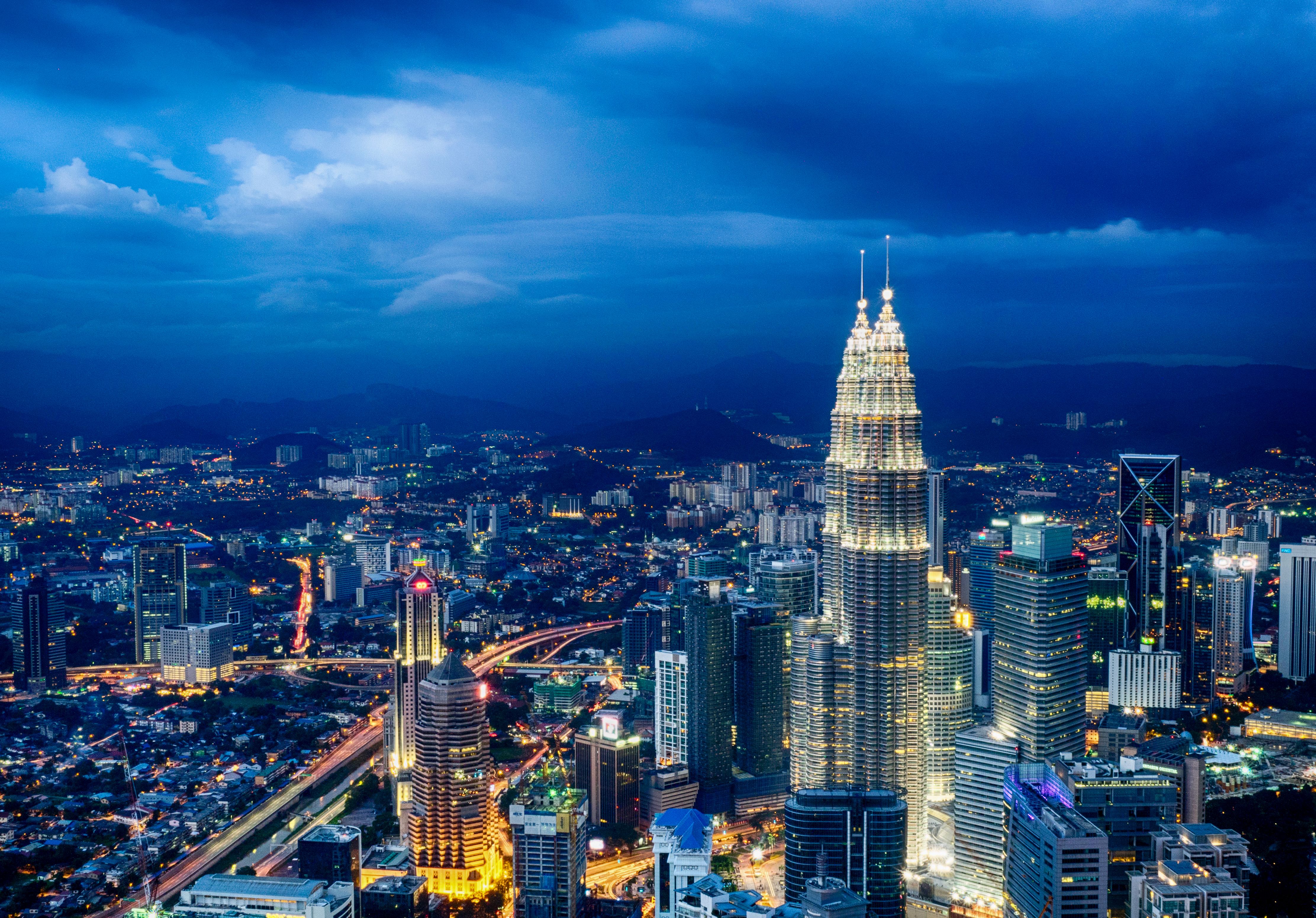 Architecture Building City Cityscape Cloud Kuala Lumpur Light Malaysia Metropolis Night Petronas Tow 4447x3104