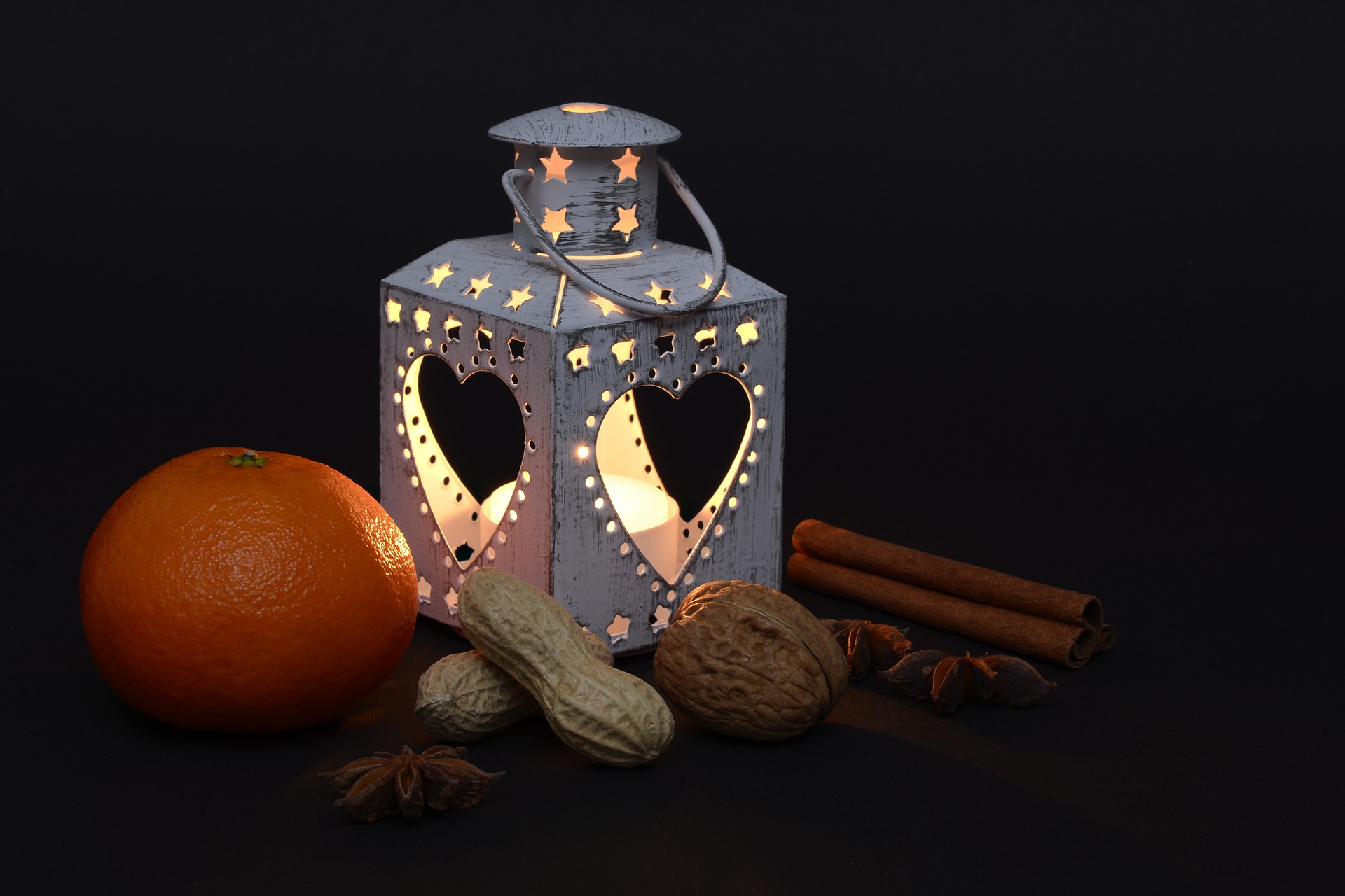Cinnamon Lantern Nut Still Life Orange Fruit 1920x1280